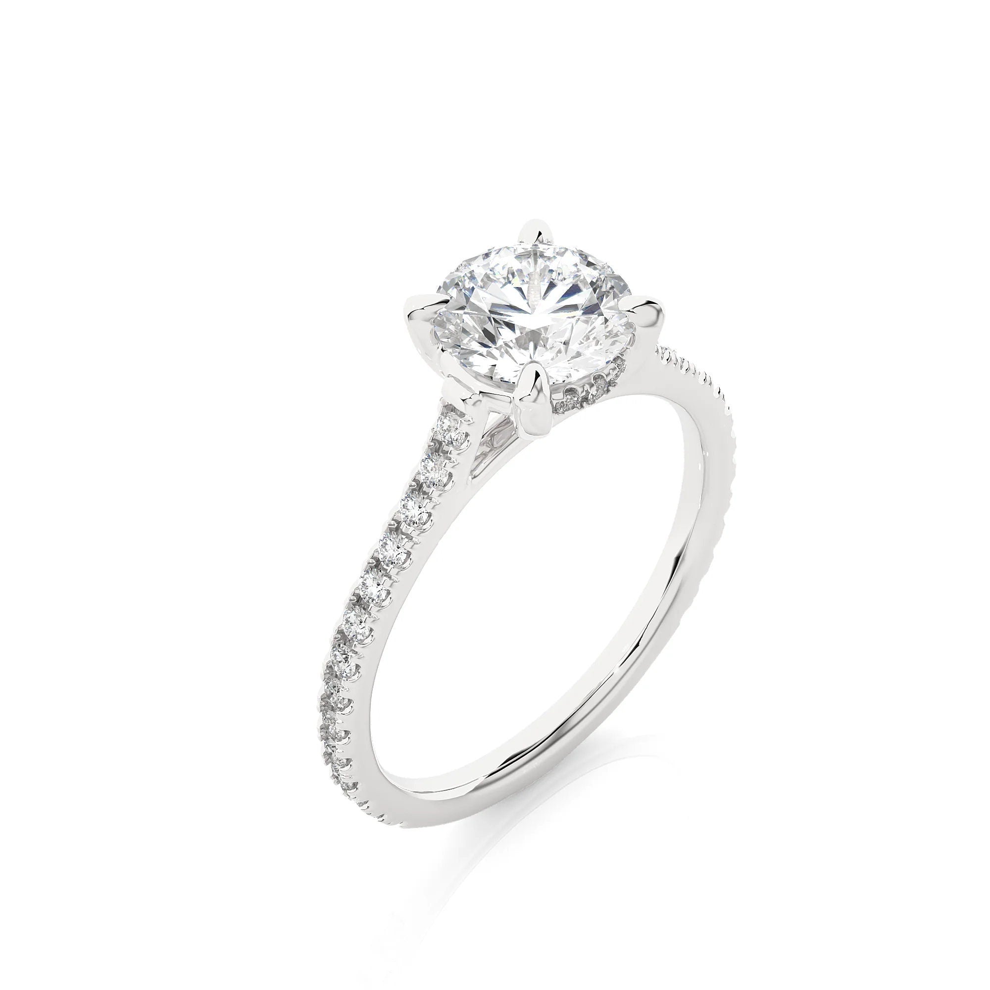 1.30 Ct EF VS/SI Certified Lab Grown Diamond Solitaire Engagement Ring / 14K Real Gold / Conflict-Free Lab-Grown Diamond