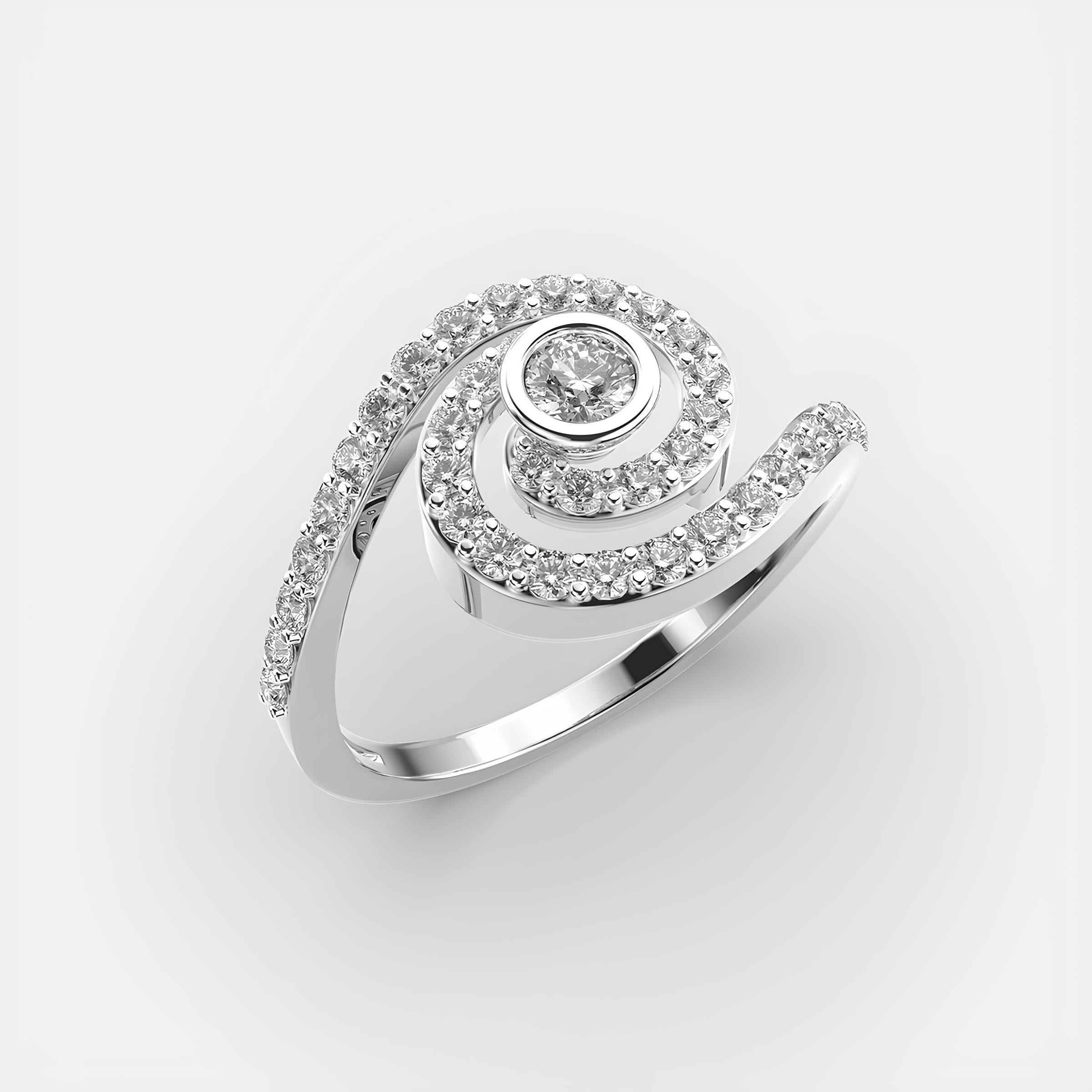 Elegant Half Eternity Wedding Band EF VS/SI Lab-Grown Diamonds in 14K Gold Engagement Ring