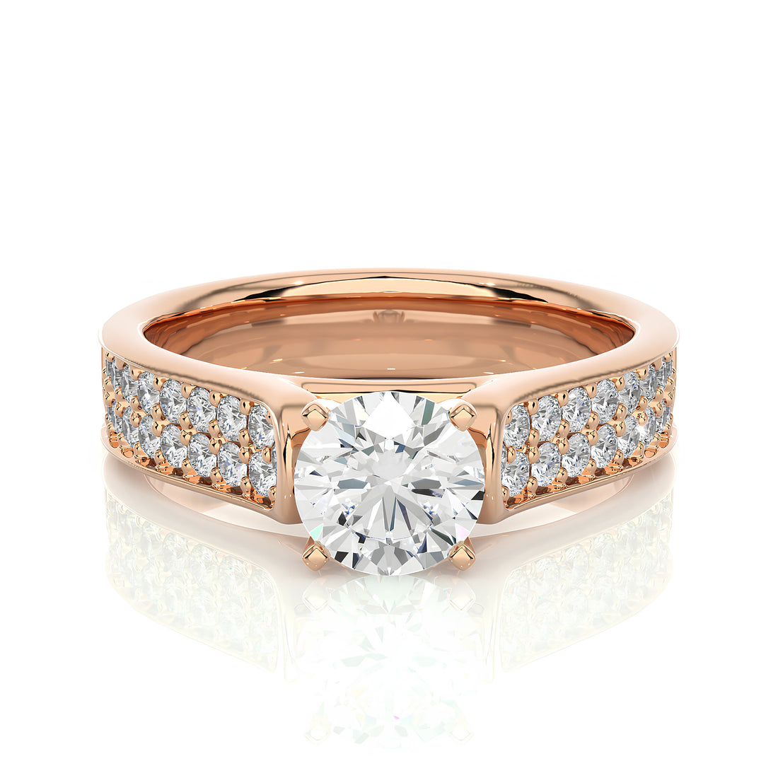Vintage-Style Engagement Ring – 1.30 CT IGI Certified EF VS/SI Lab-Grown Diamond Solitaire | 14K Gold or Platinum Wedding Ring Gift