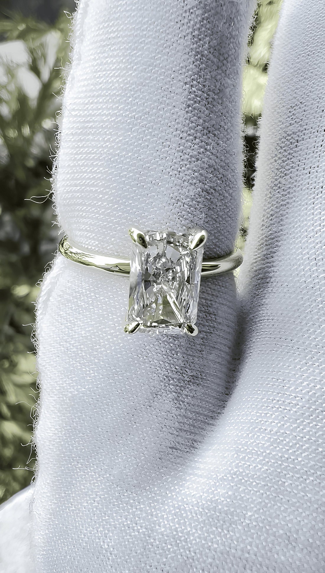 1.85 Ct GH/SI Lab Grown Radiant Cut Diamond Solitaire Engagement Ring, Certified Lab Grown Diamond 14K Yellow Gold Wedding Ring, Size 7