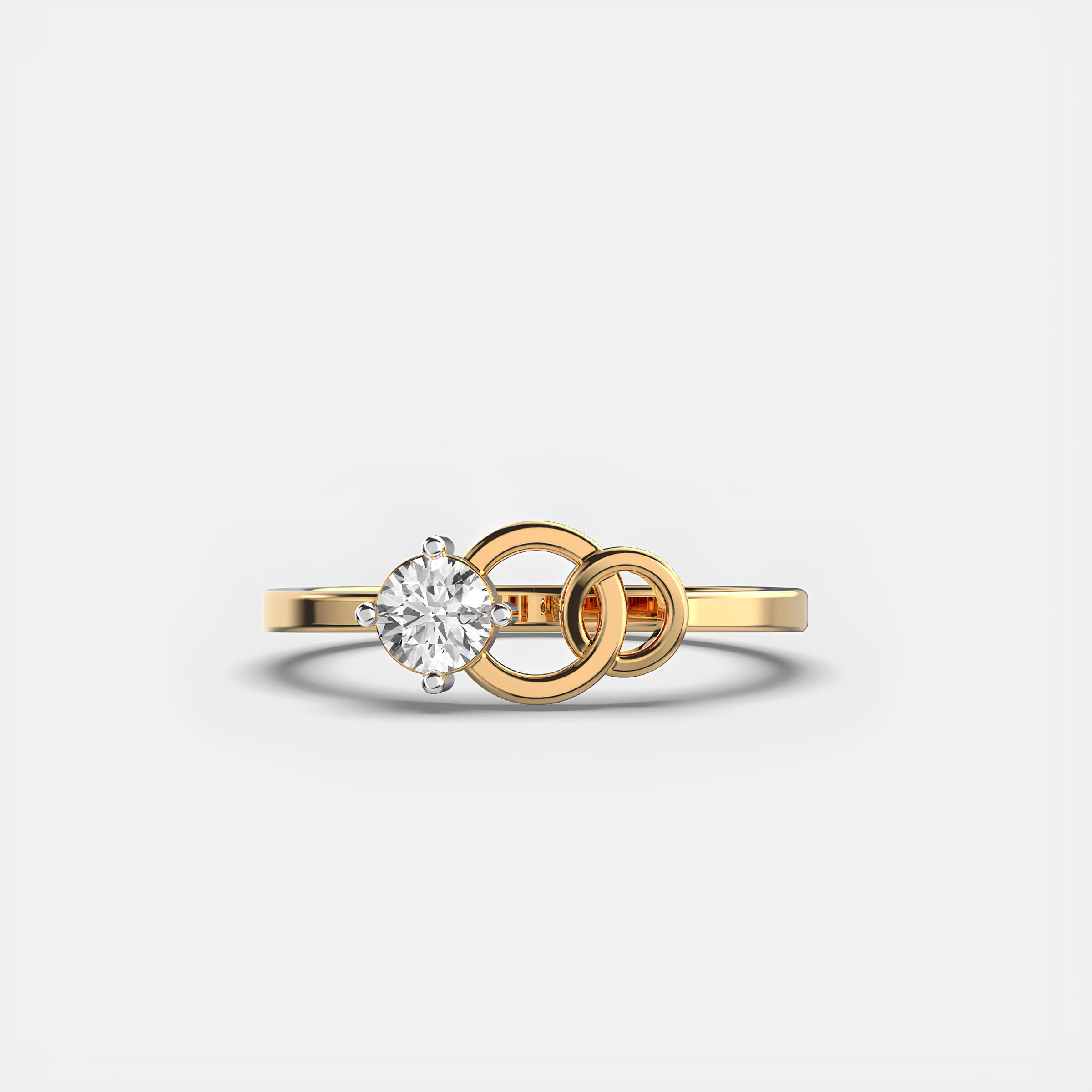Delicate Round Cut EF VS/SI Lab-Grown Diamond Wedding Band Women’s 14K Solid Gold Diamond Ring