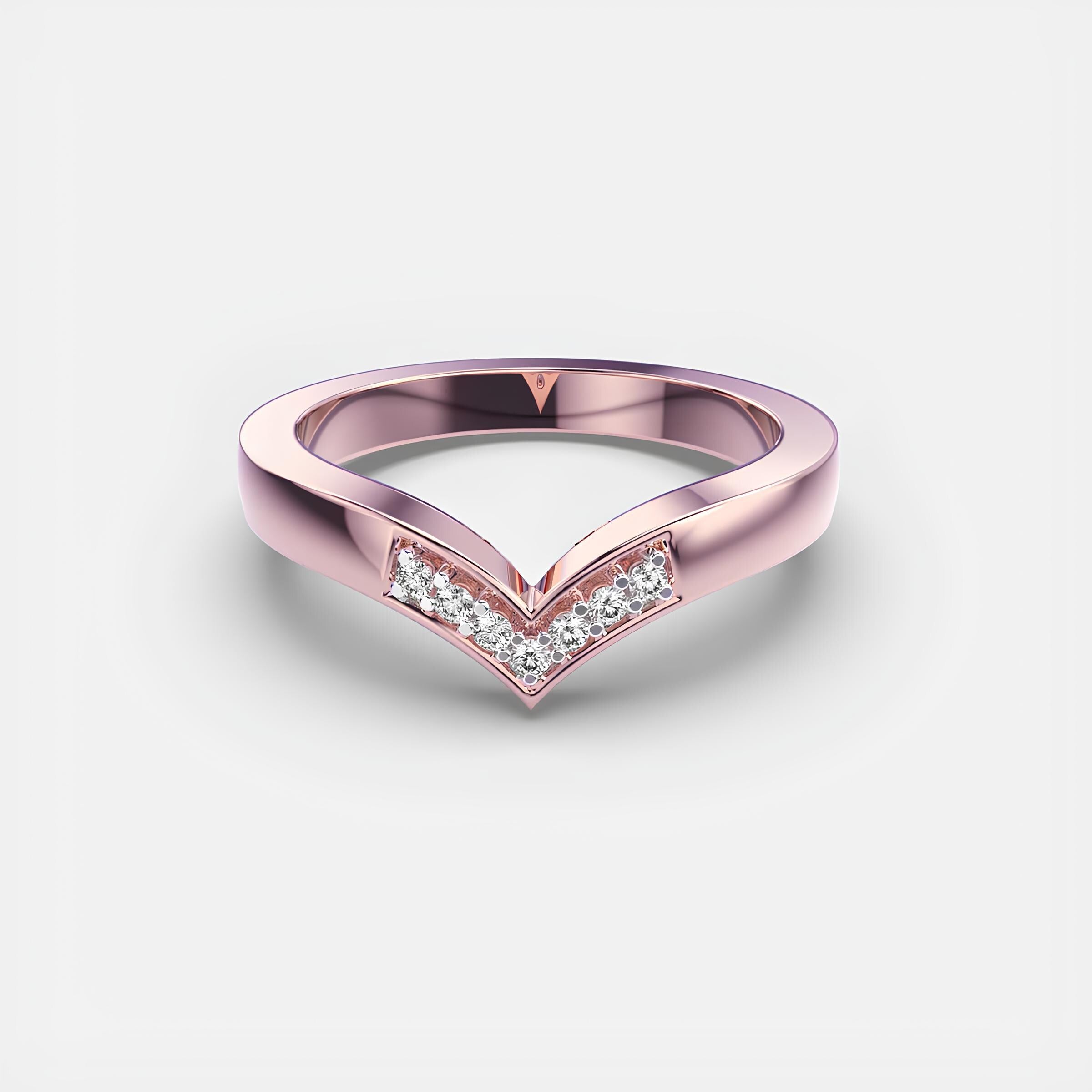 Valentine Forever EF VS/SI Lab-Created Diamond Half Eternity Wedding Band – 14K Solid Gold