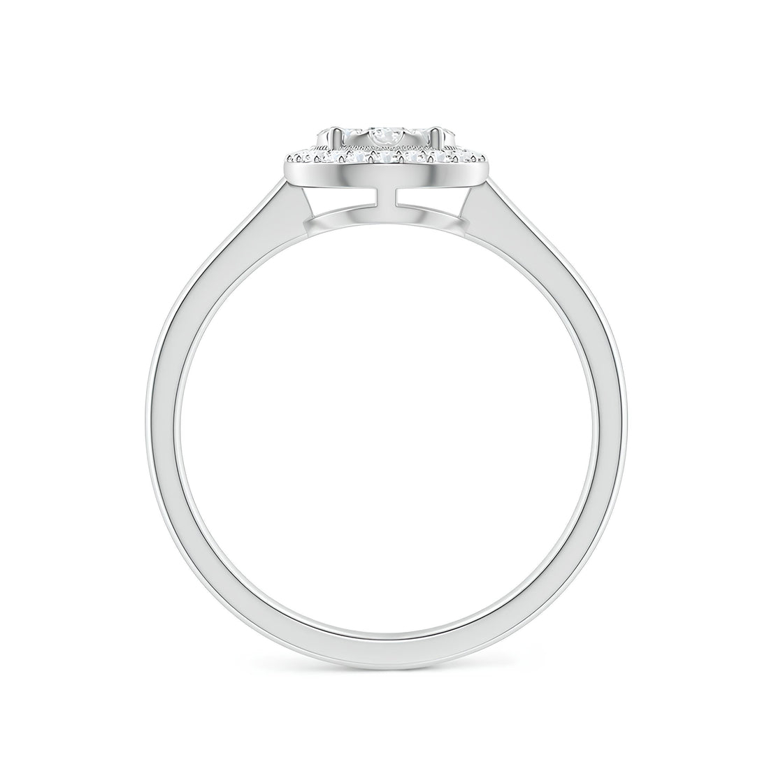 Sparkling Elegance 1.00CTW Round Lab Grown Diamond Halo Ring Certified EF VS/SI Twisted Halo Engagement Wedding Band for Women's Ring