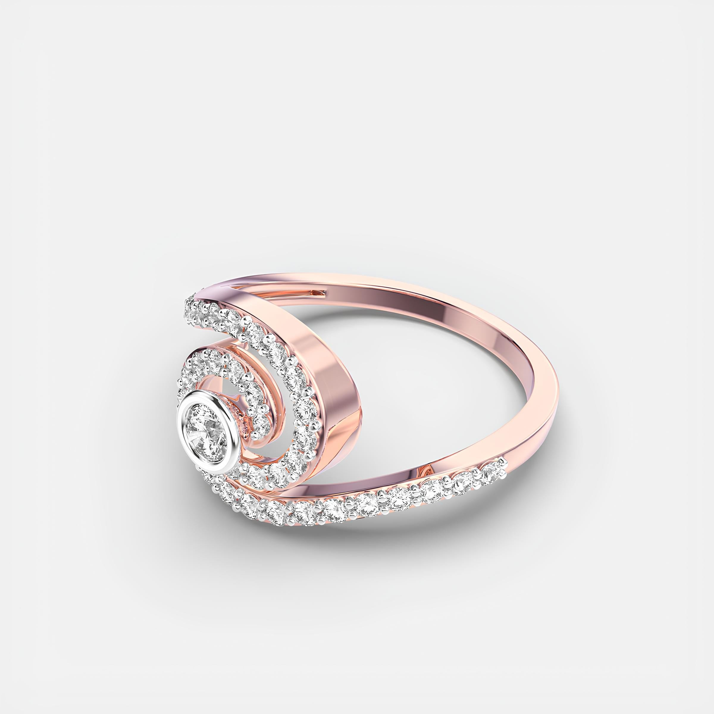 Elegant Half Eternity Wedding Band EF VS/SI Lab-Grown Diamonds in 14K Gold Engagement Ring