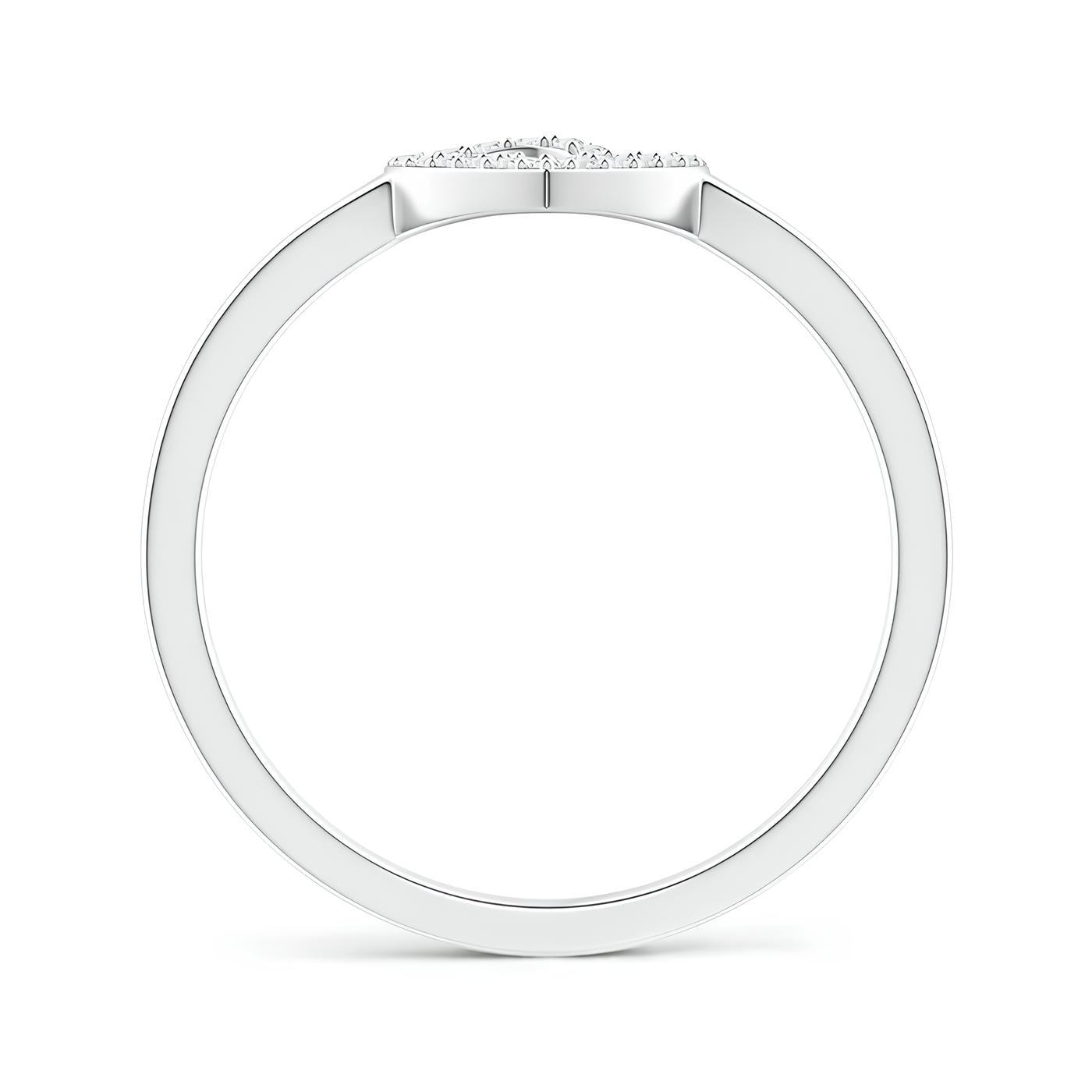 Elegant Heart Design Ring – Lab-Grown Round Cut Diamonds in 14K Gold | Prong-Set Women's Half Eternity Engagement Band