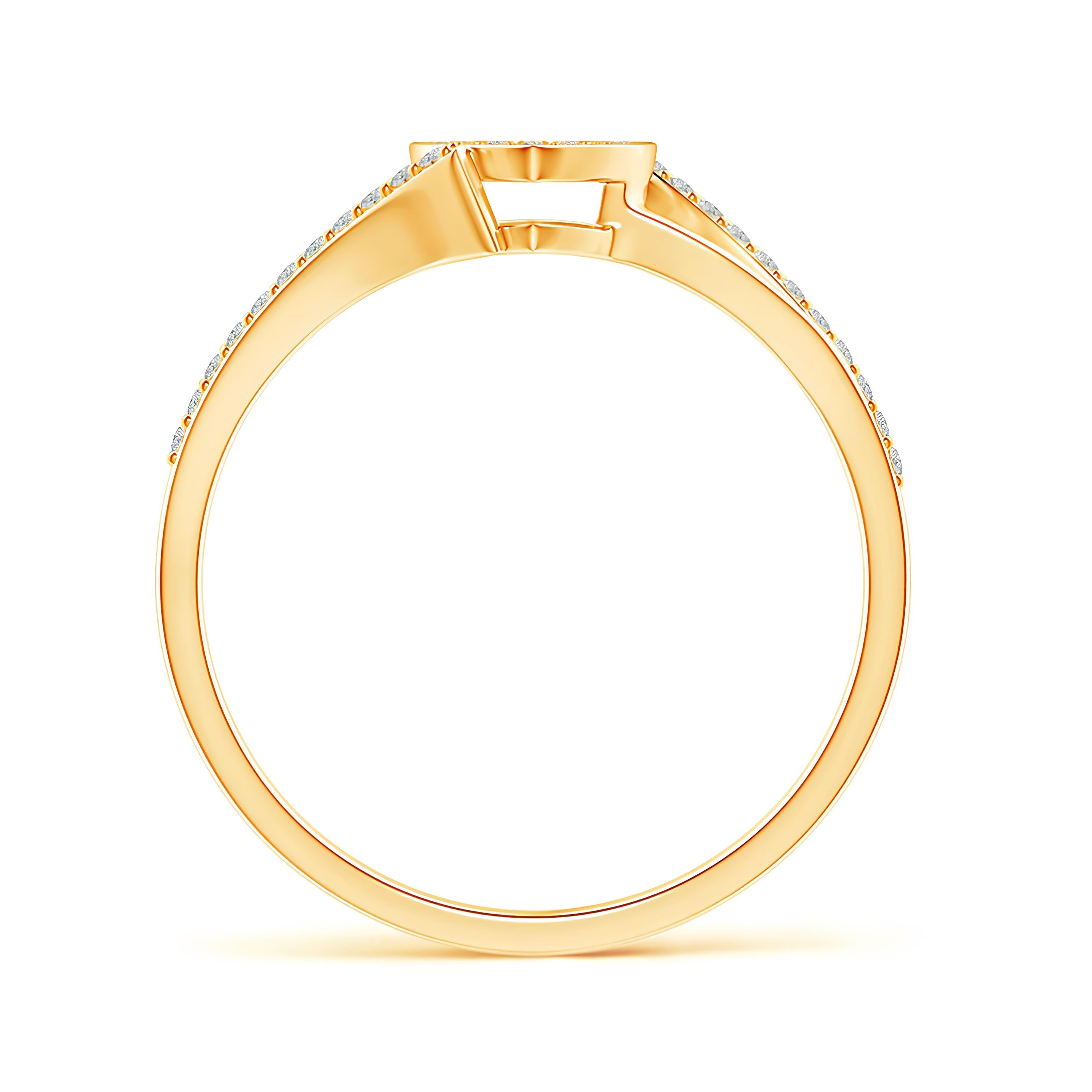 Composite Heart Diamond Ring EF VS/SI Lab-Created Diamond Half Eternity Wedding Band for Women in 14K Solid Gold