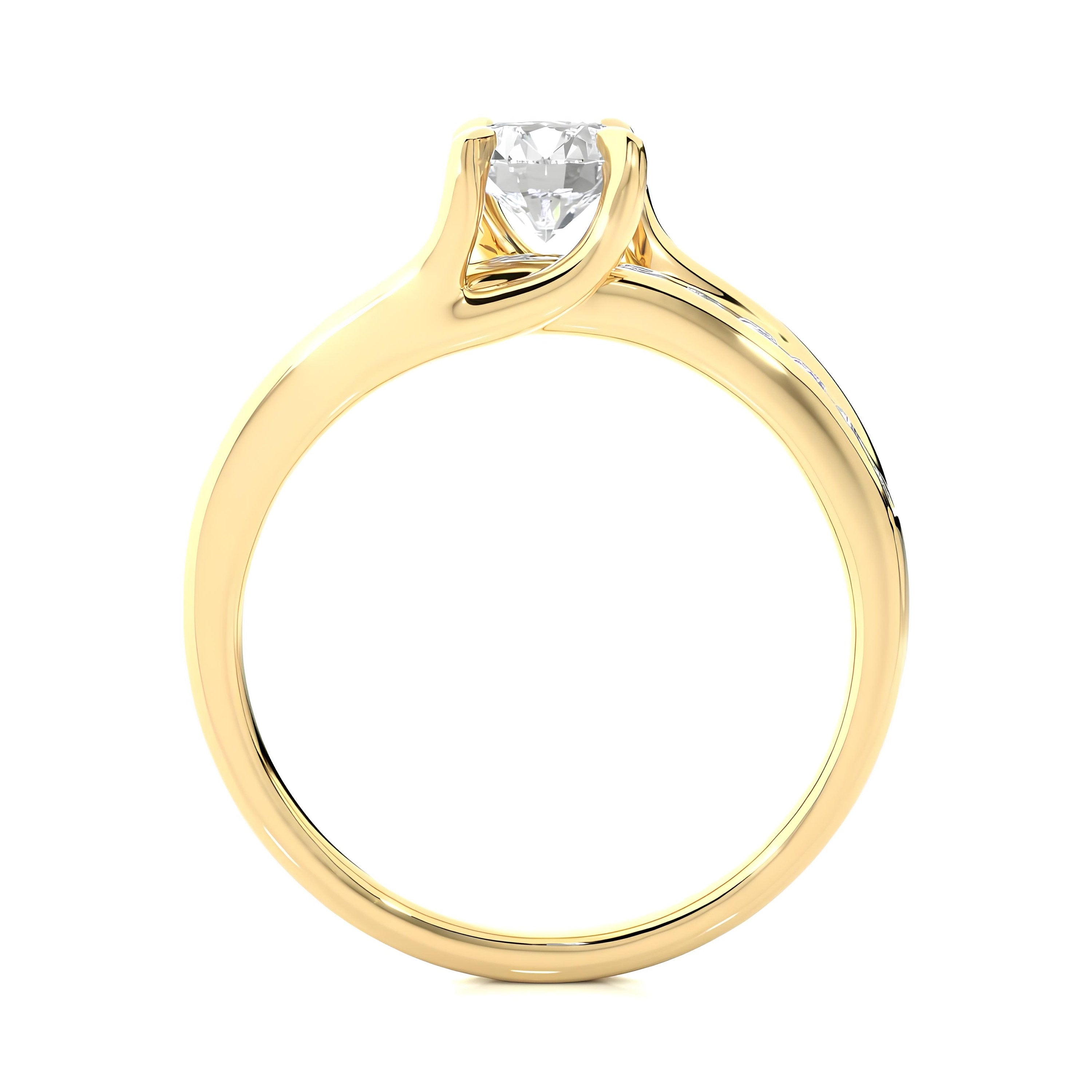 0.50 Ct Certified Lab-Grown Diamond Solitaire Engagement Ring – Conflict-Free EF VS/SI Diamond Set in 14K Real Gold