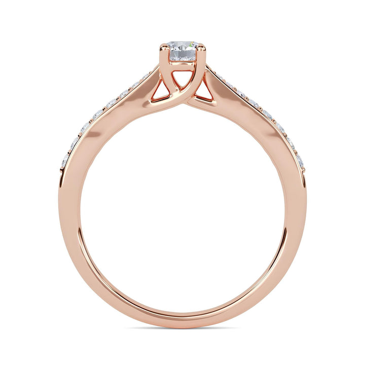 0.50 CT Round Brilliant Cut Lab-Grown Diamond Solitaire Engagement Ring – EF VS/SI CVD Diamond in 14K Gold, Elegant Wedding Ring for Her