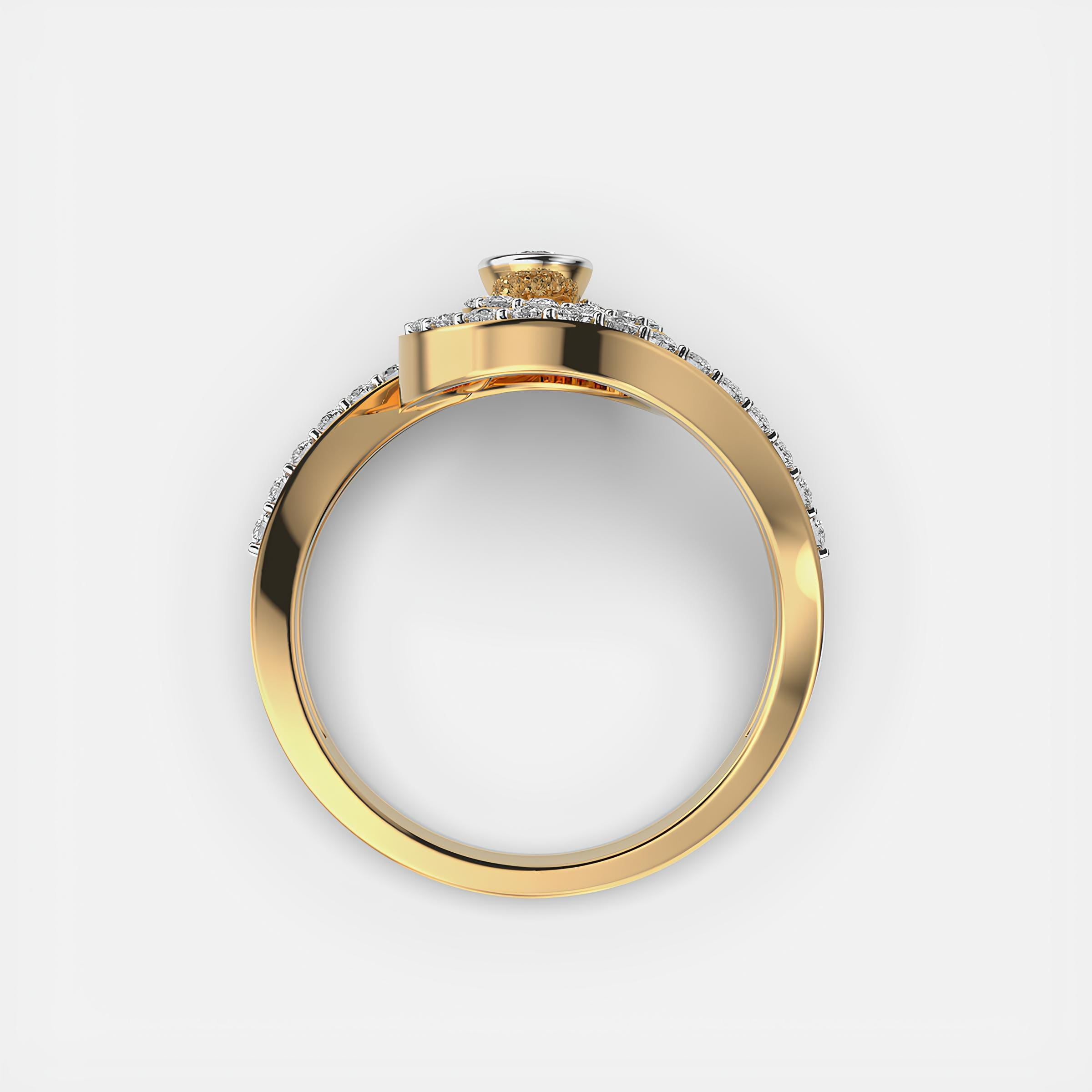 Elegant Half Eternity Wedding Band EF VS/SI Lab-Grown Diamonds in 14K Gold Engagement Ring