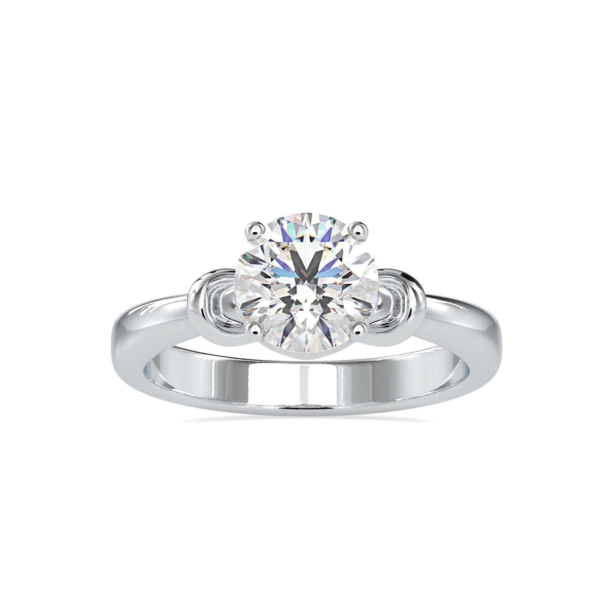 Certified 1.00 Ct Lab-Grown Diamond Unique Solitaire Engagement Ring – 14K Real Gold Wedding & Anniversary Ring