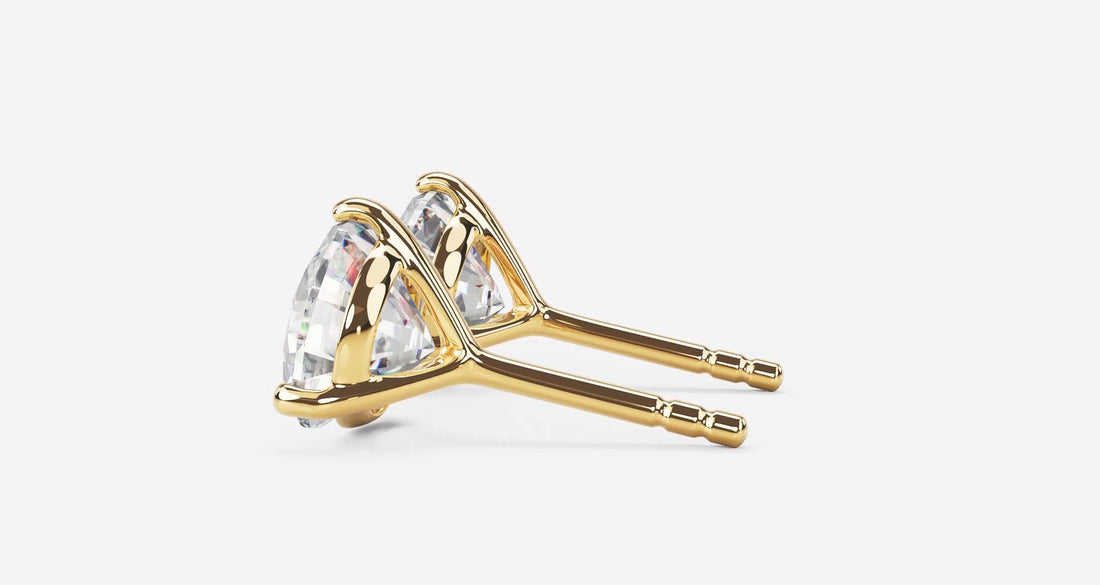 0.25–4.00 CTW Round Cut EF VS/SI Lab-Grown Diamond Martini Stud Earrings Elegant Wedding Earrings for Women
