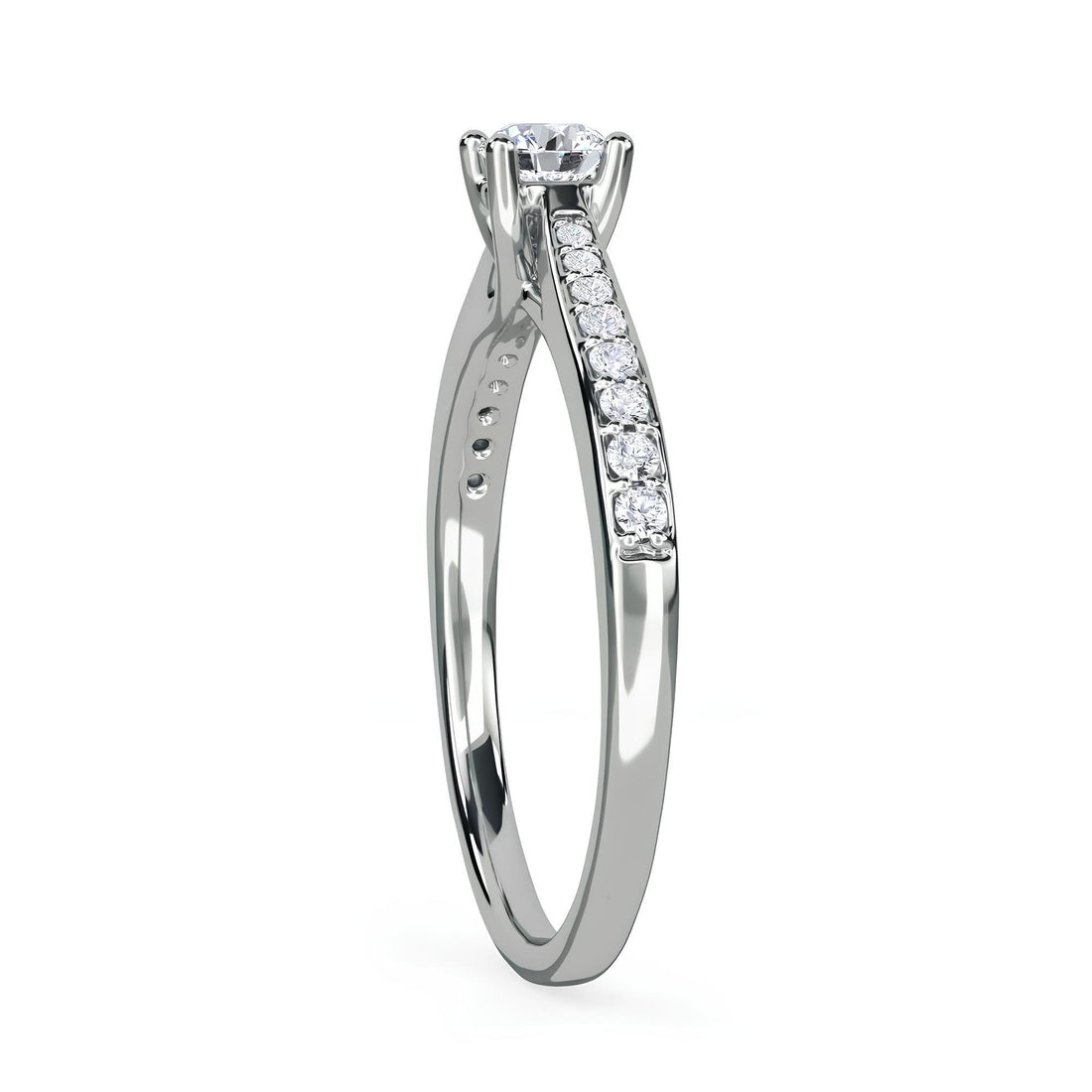 0.50 CT Round Brilliant Cut Lab-Grown Diamond Solitaire Engagement Ring – EF VS/SI CVD Diamond in 14K Gold, Elegant Wedding Ring for Her