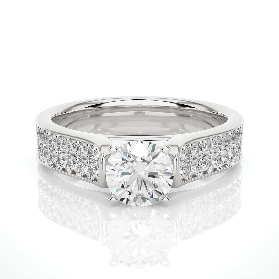Vintage-Style Engagement Ring – 1.30 CT IGI Certified EF VS/SI Lab-Grown Diamond Solitaire | 14K Gold or Platinum Wedding Ring Gift