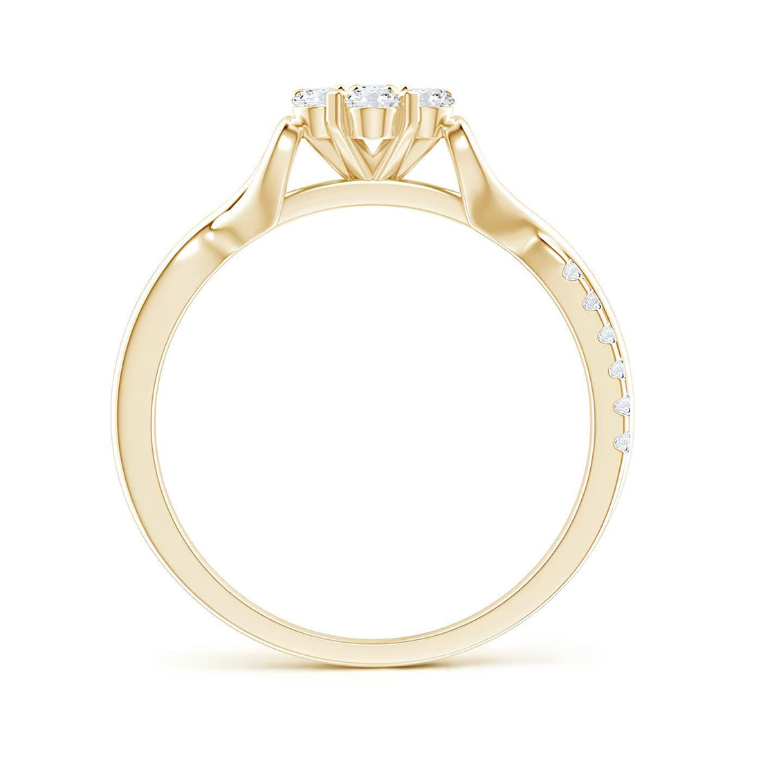 Flower Engagement Ring IGI Certified EF SI Lab Grown Diamond Solitaire Engagement Ring / Gold & Platinum Ring / Wedding Ring Gift