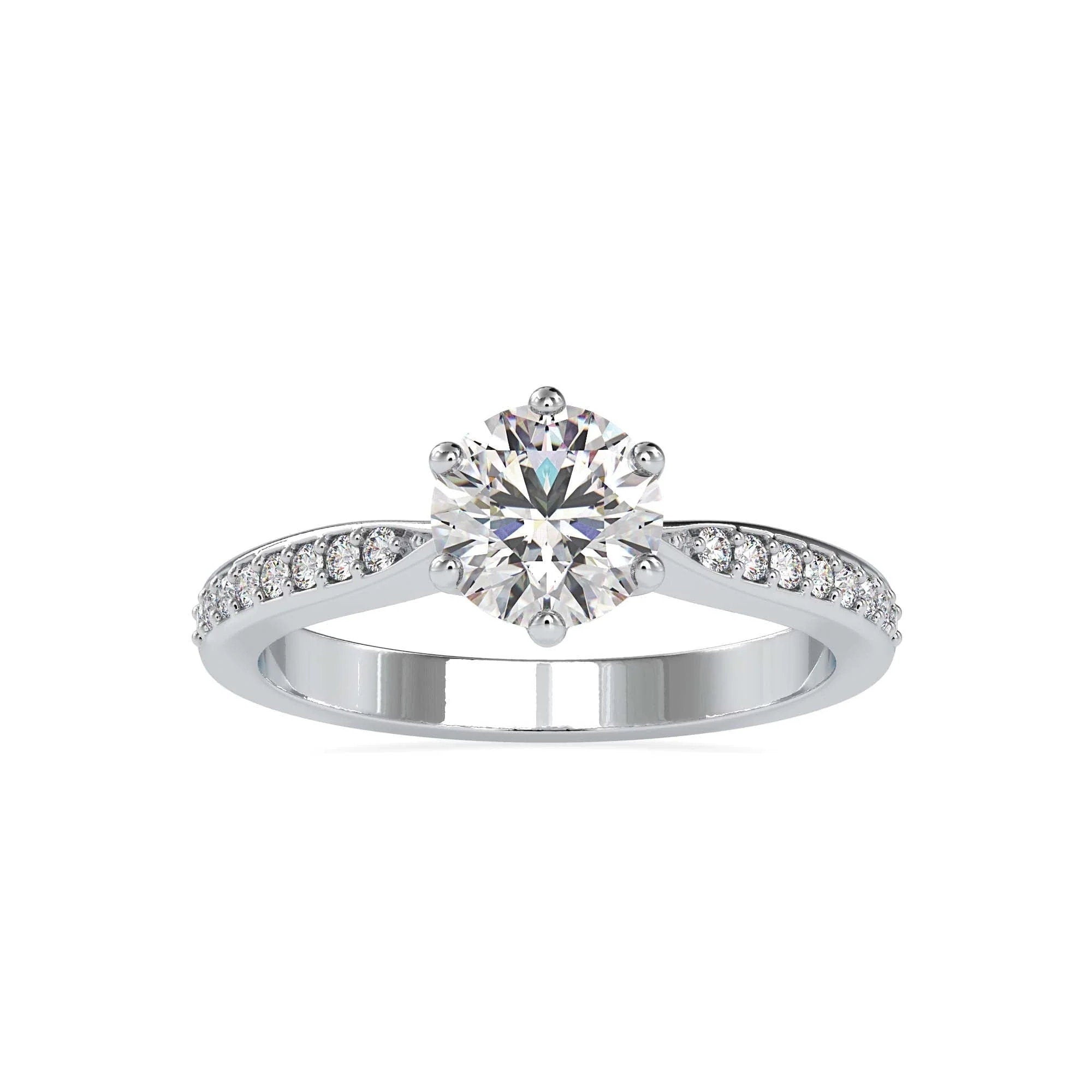 1.00 CT Certified Lab-Grown Diamond Solitaire Engagement Ring – 14K Solid Gold, Set with Conflict-Free EF VS/SI Diamonds