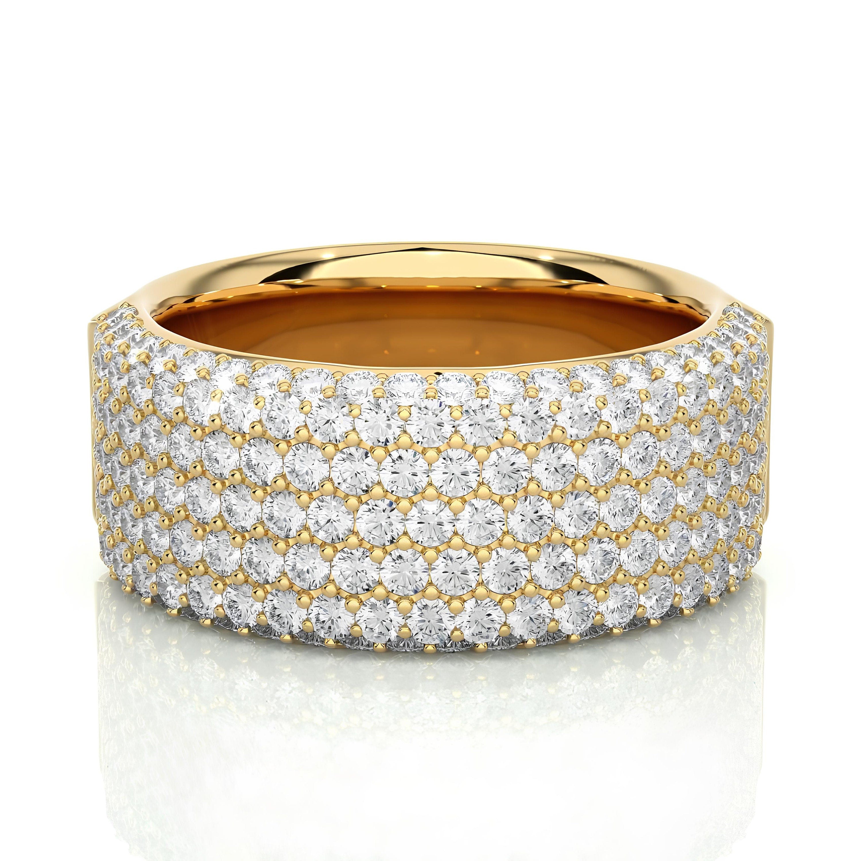 2.00 Carat Lab-Grown EF VS Diamond Cluster Eternity Wedding Band