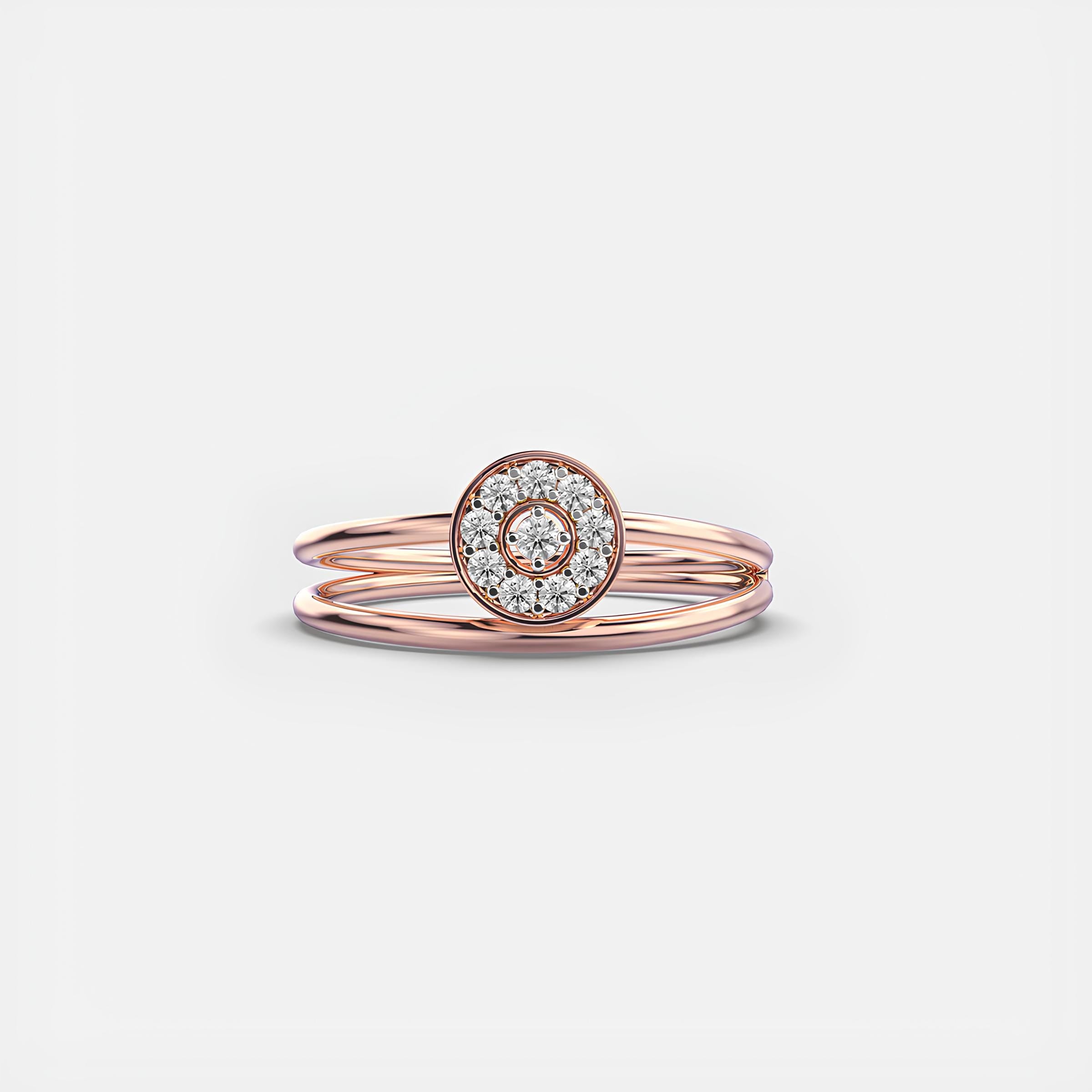 Round Cut EF VS/SI Lab-Grown Diamond Half Eternity Wedding Band in 14K Solid Gold