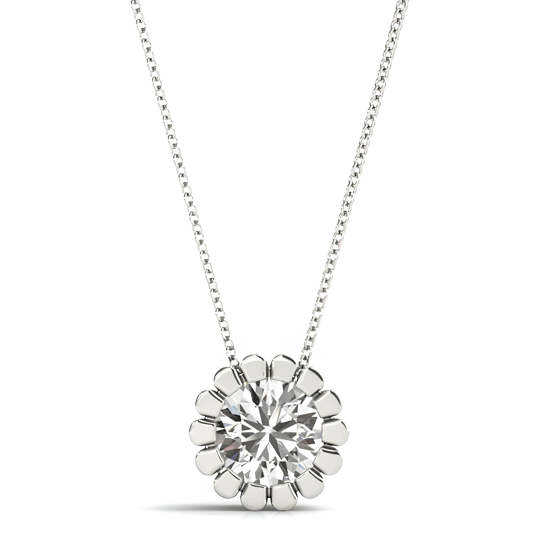 0.25 to 2.00 Ctw Lab Grown Round Diamond Pendant Necklace, IGI Certified Diamond Pendant, Anniversary Gift, Gift for Daughter, Wife & Mother