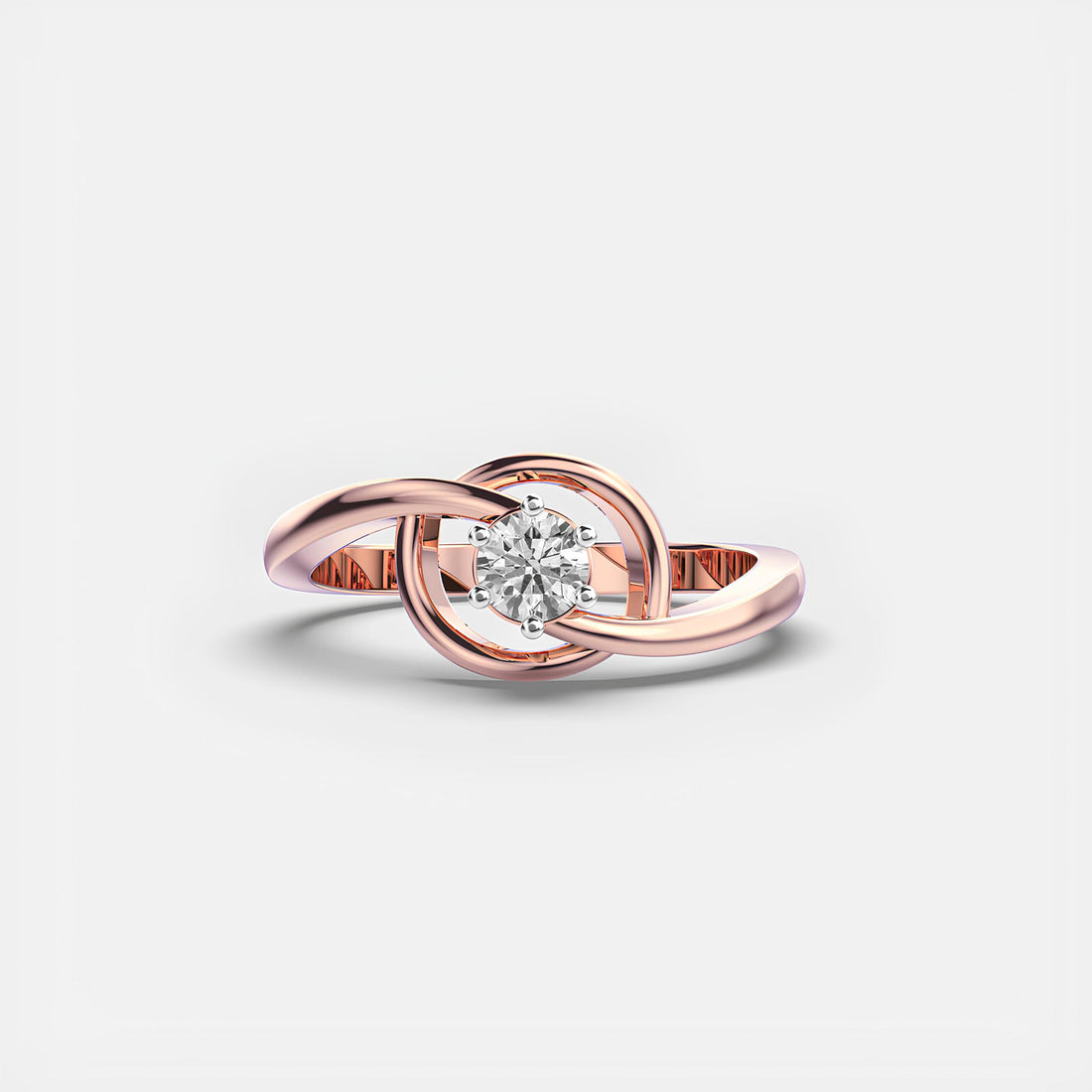 Round Cut EF VS/SI Lab-Created Diamond Wedding Band Women’s Engagement 14K Gold Ring
