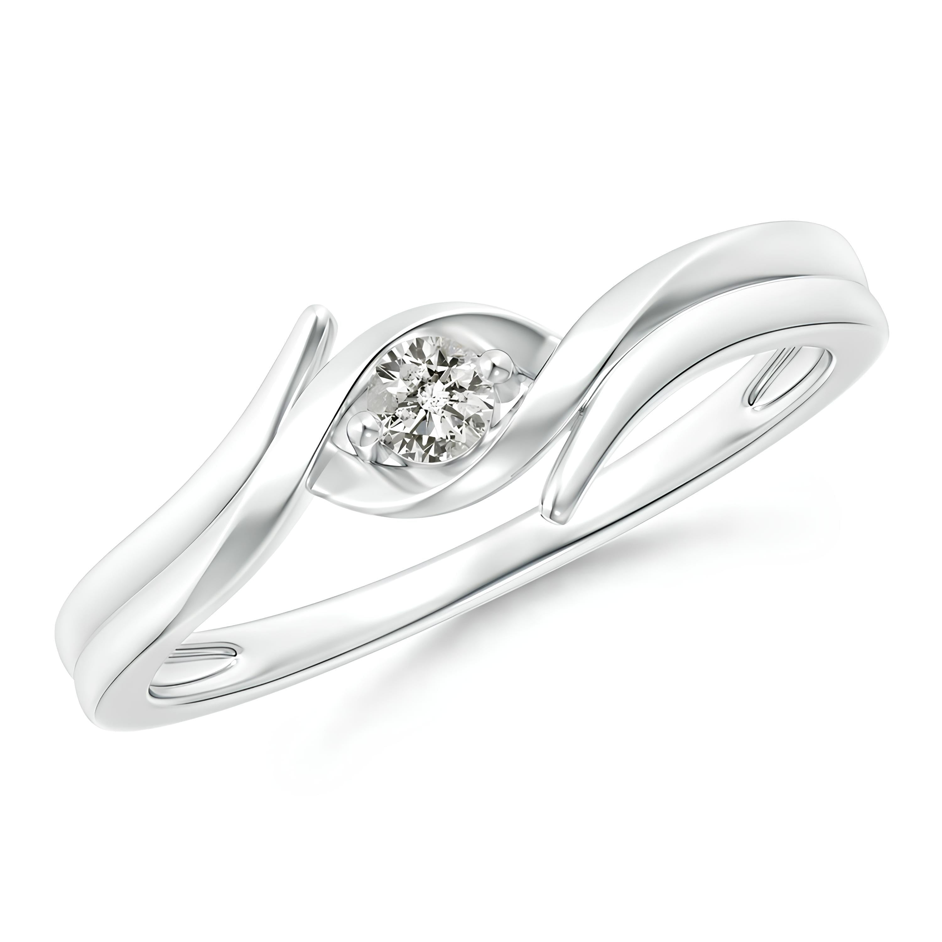 Round Solitaire Diamond Ring – EF VS/SI Lab-Created Diamond Wedding Band in Delicate 14K Solid Gold Design