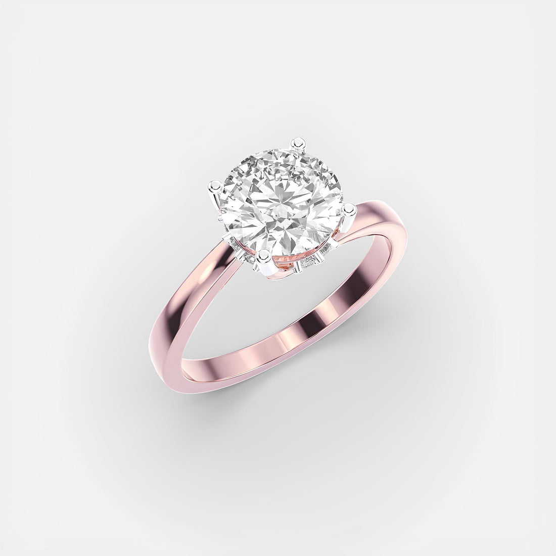Classic Solitaire Ring – EF VS/SI Lab-Grown Diamond in 14K White Gold, Yellow Gold, or Platinum | Engagement or Wedding Gift