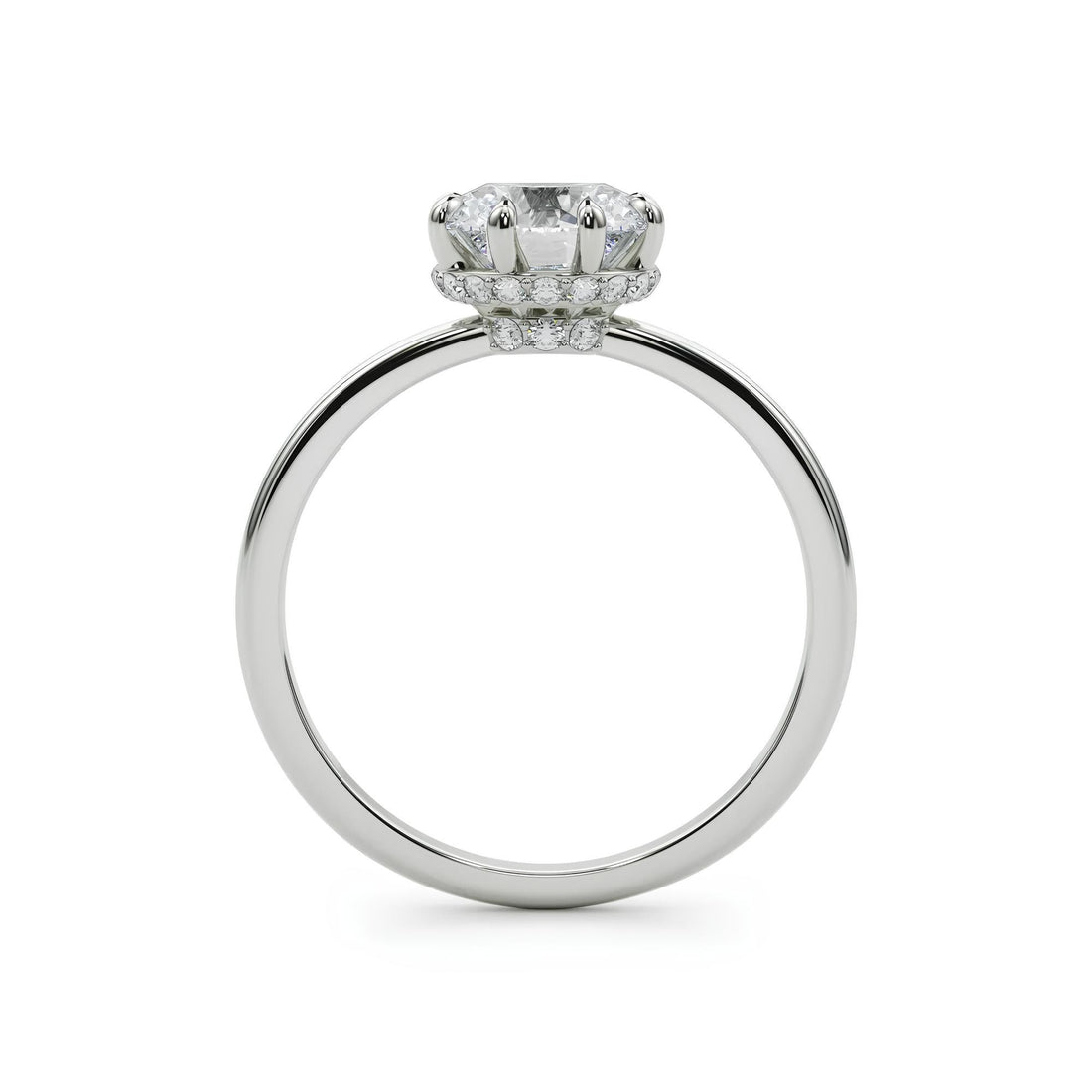 1.50 Carat Certified VS/SI Lab-Grown Diamond Hidden Halo Vintage Engagement Ring – 14K Solid Gold Wedding, Anniversary, or Promise Ring