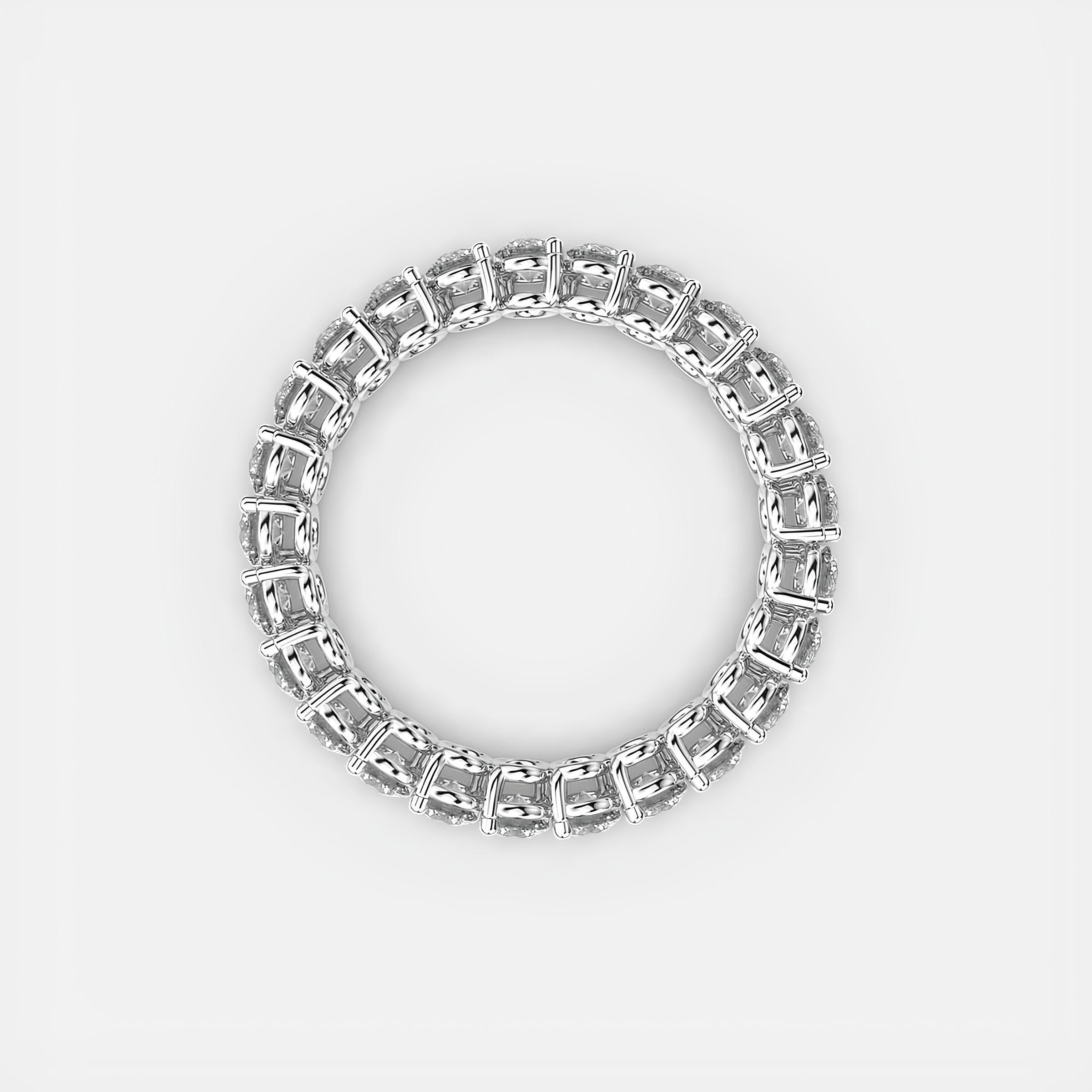 Round EF Lab-Created Diamond Full Eternity Wedding Band – 14K Solid Gold