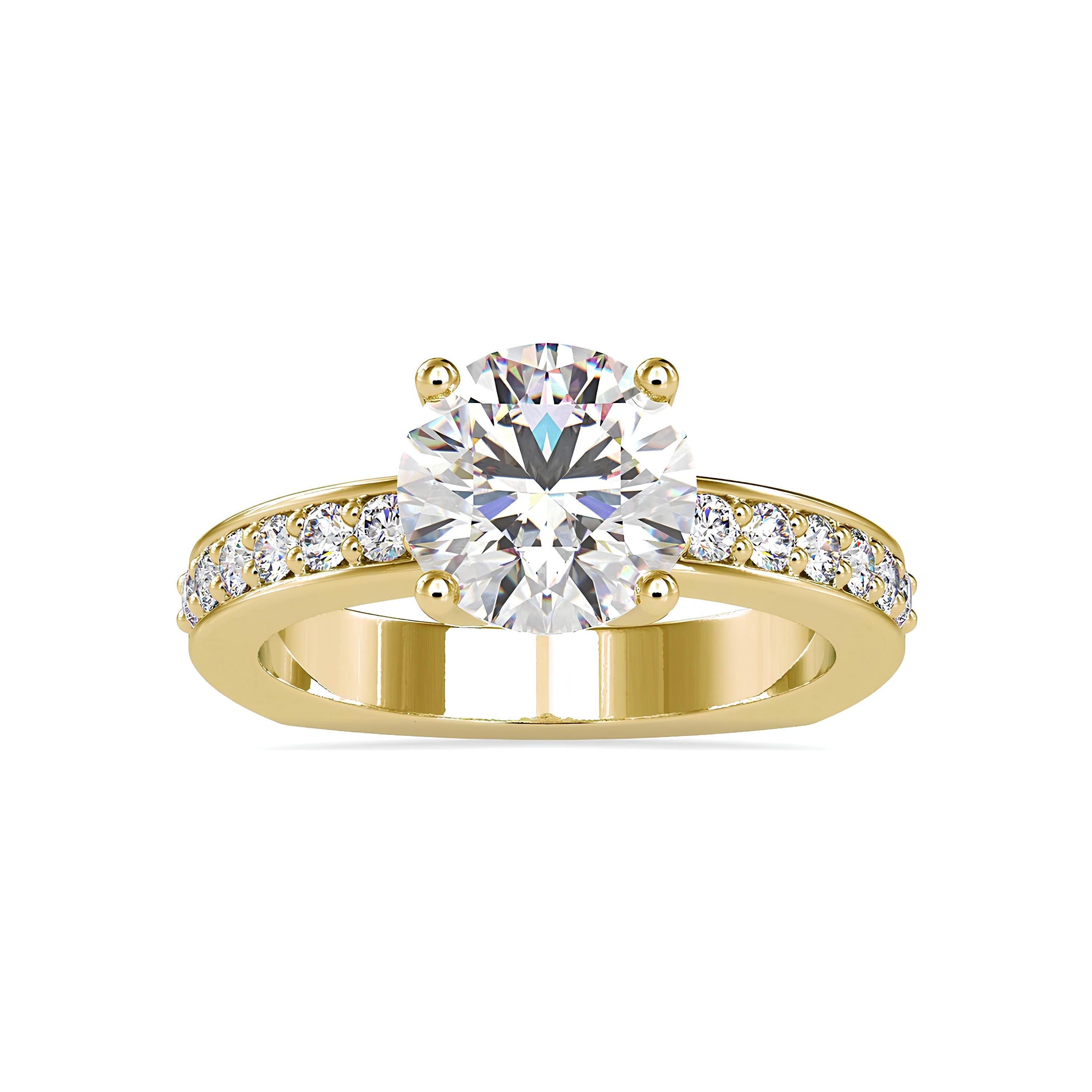 Elegant Wedding Ring: 0.25 - 2.00 Ct IGI Certified Lab Grown Diamond Solitaire Engagement Ring in 14K Real Gold