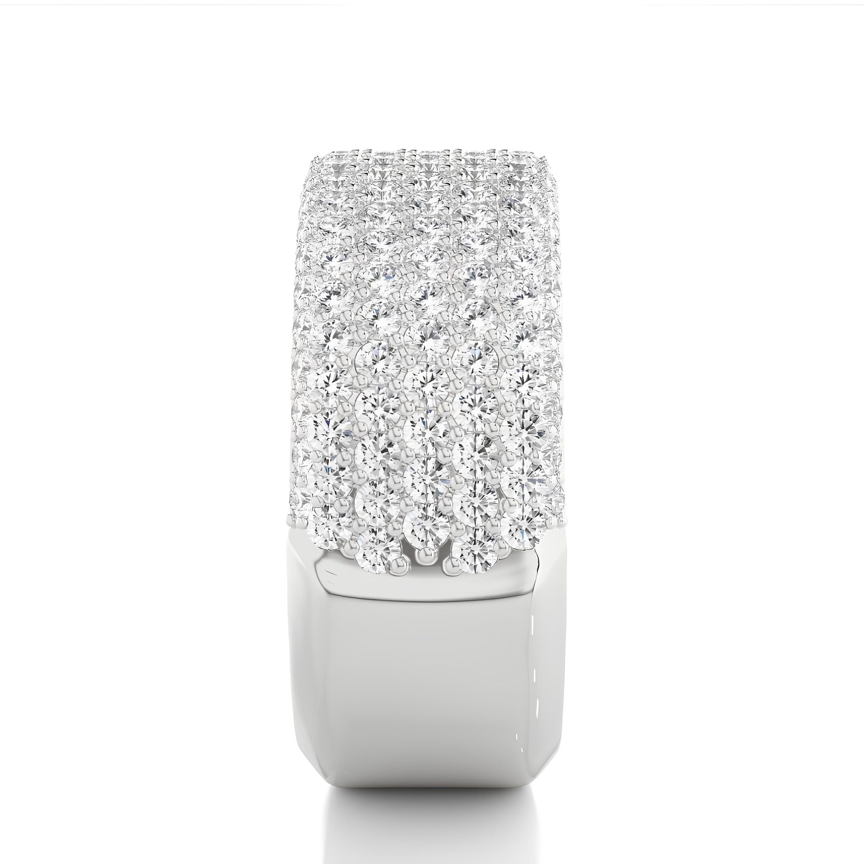 2.00 Carat Lab-Grown EF VS Diamond Cluster Eternity Wedding Band