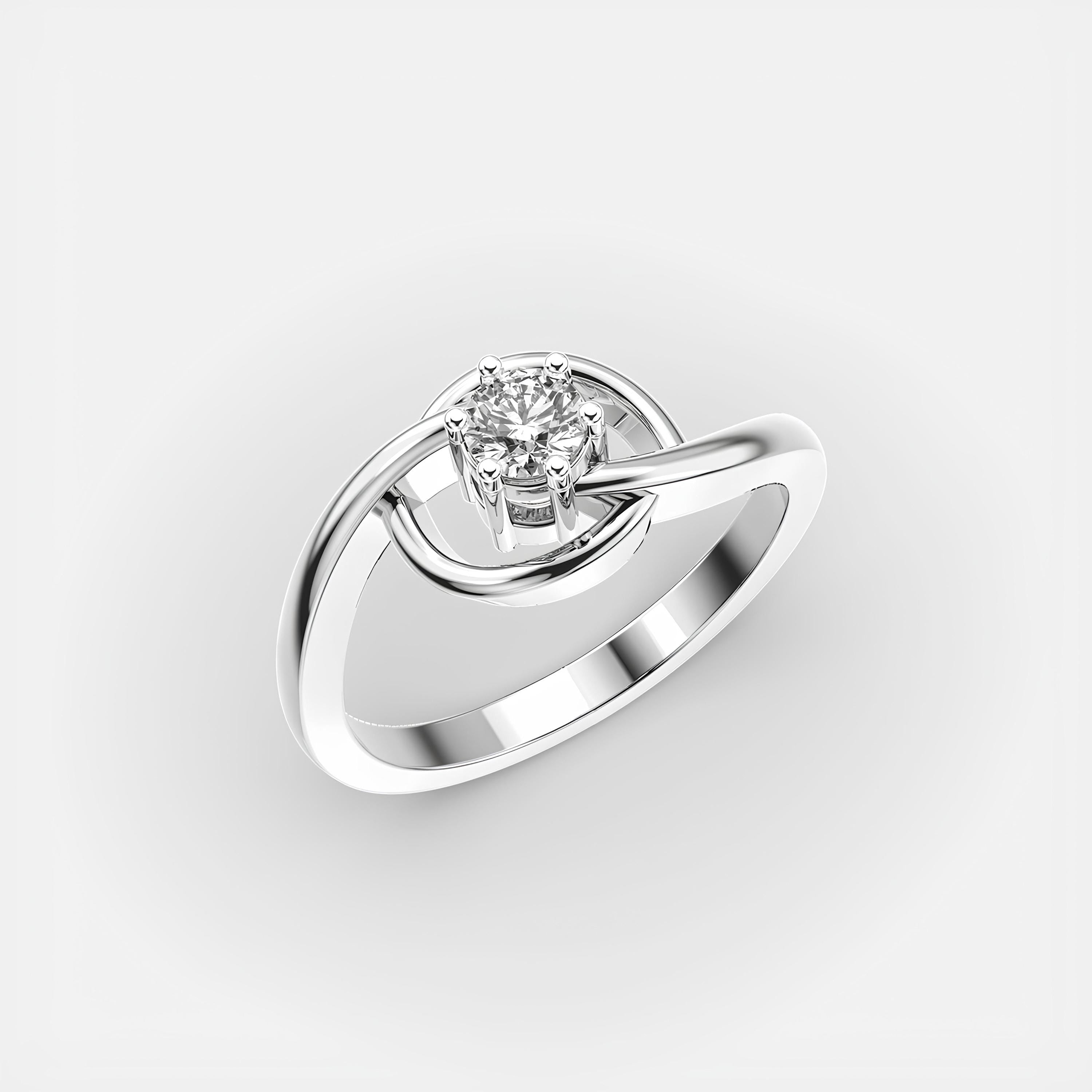 Round Cut EF VS/SI Lab-Created Diamond Wedding Band Women’s Engagement 14K Gold Ring