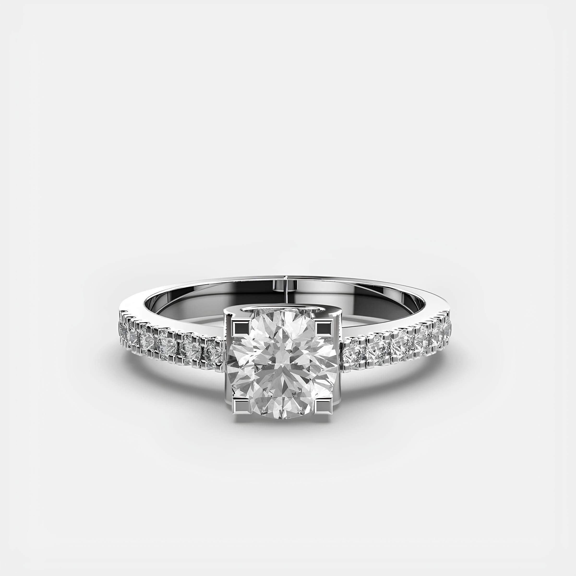 Lab-Grown Diamond Ring – EF VS/SI Lab-Created Diamonds in 14K Solid Gold | Women's Half Eternity Wedding Band or Engagement Ring