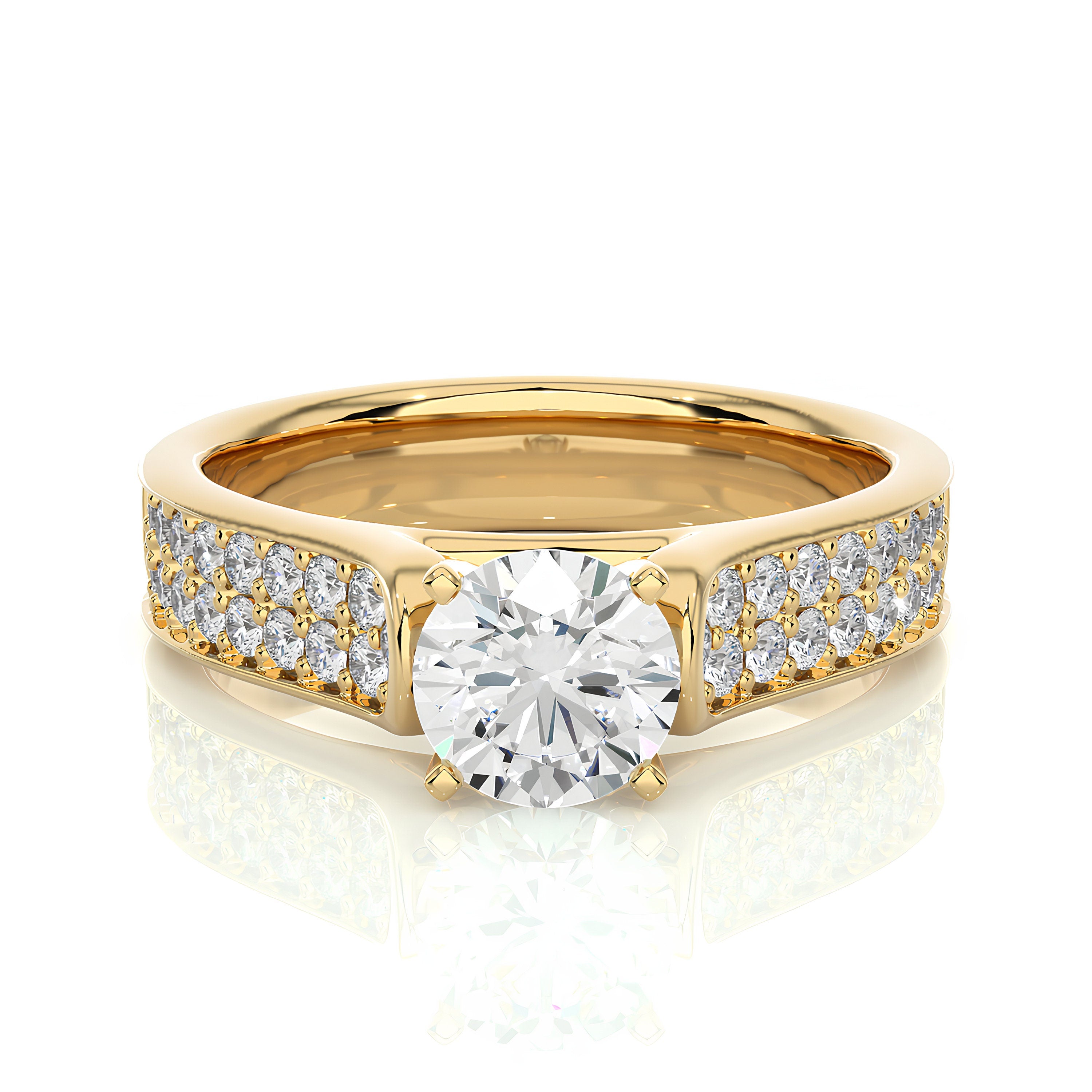 Vintage-Style Engagement Ring – 1.30 CT IGI Certified EF VS/SI Lab-Grown Diamond Solitaire | 14K Gold or Platinum Wedding Ring Gift