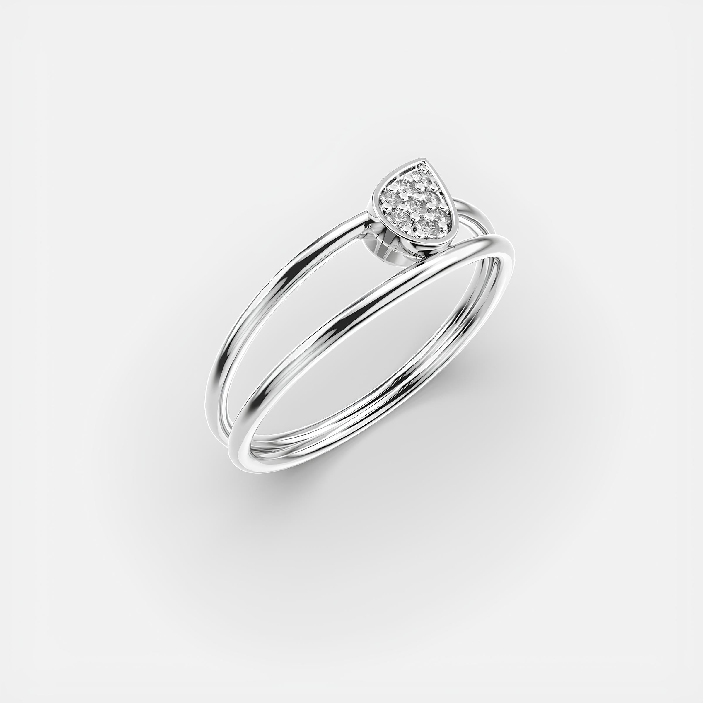 Classy Leaf-Inspired Half Eternity Wedding Band EF VS/SI Lab-Grown Diamonds in 14K Solid Gold Engagement Ring