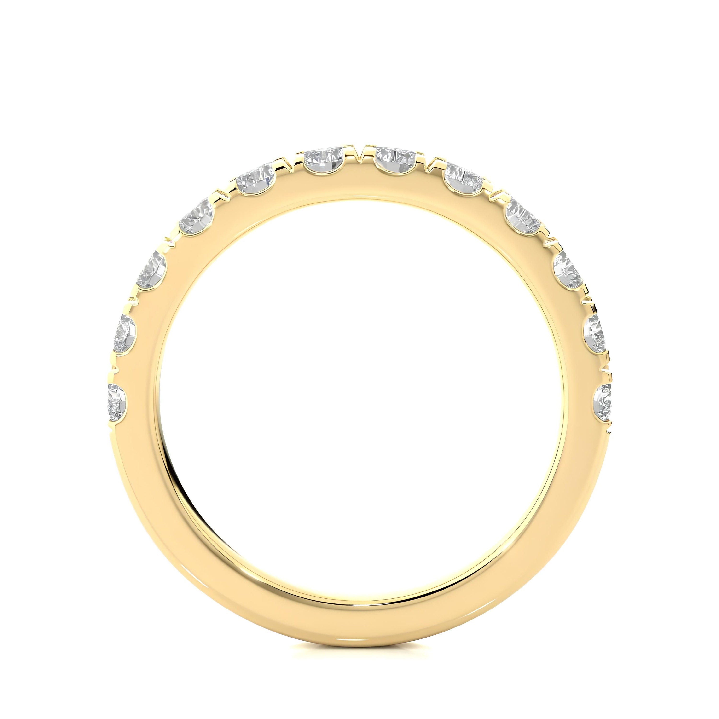 2.75mm Round Brilliant Cut Lab-Grown Diamond Wedding 14K Gold Eternity Band – Elegant Gift for Her