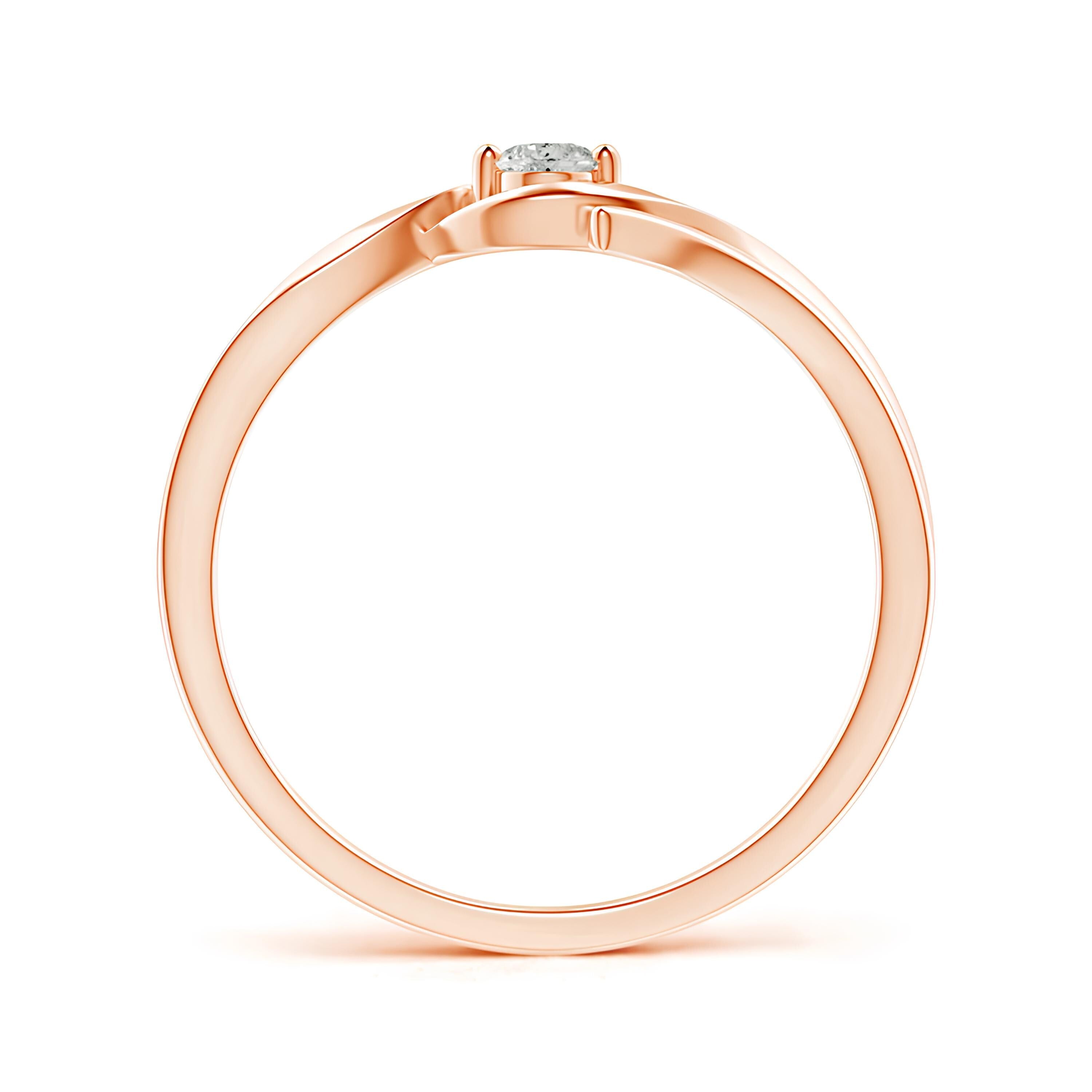 Round Solitaire Diamond Ring – EF VS/SI Lab-Created Diamond Wedding Band in Delicate 14K Solid Gold Design