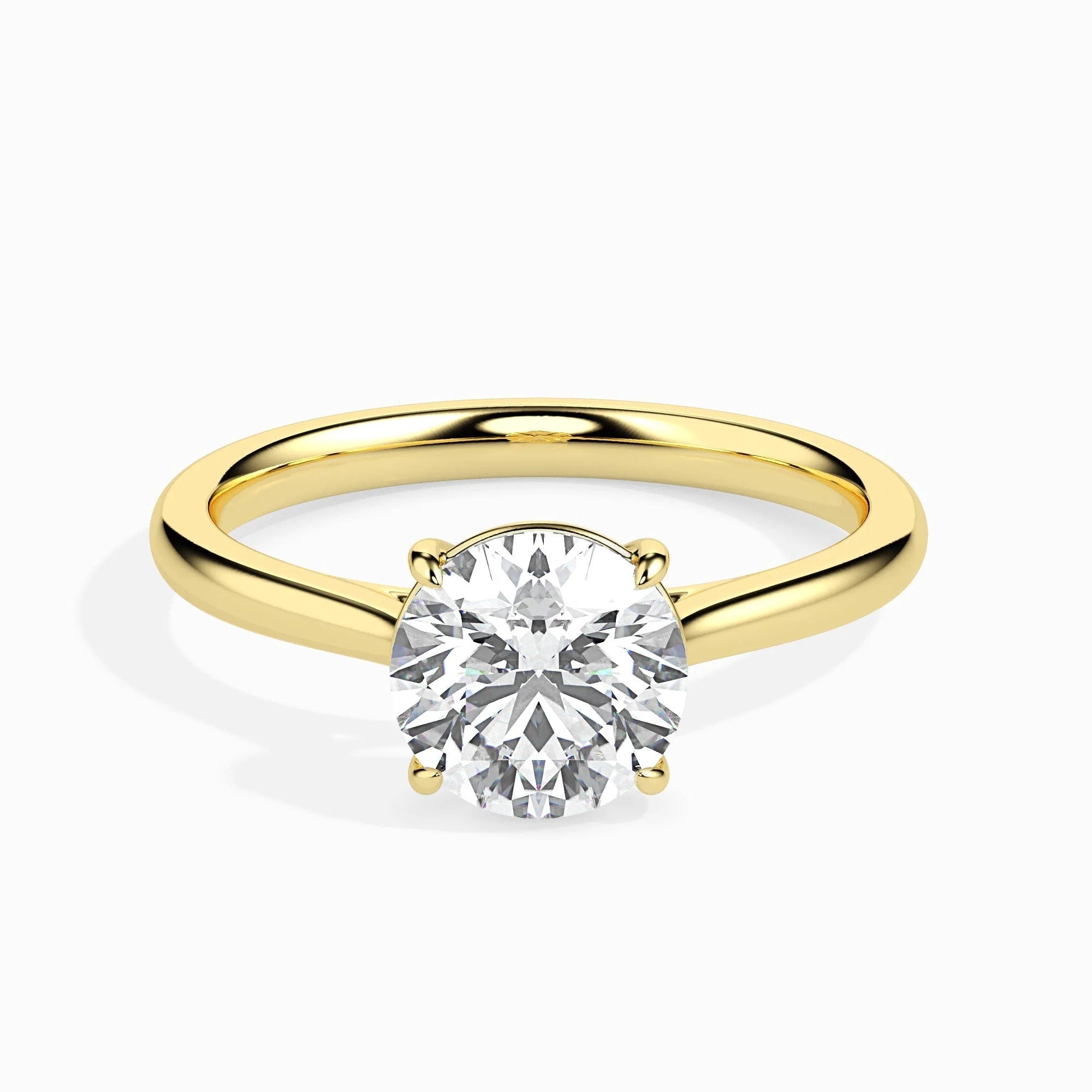 Certified 1.00 CT Lab-Grown Diamond Solitaire Engagement Ring – Conflict-Free EF VS/SI Diamond in 14K Solid Gold