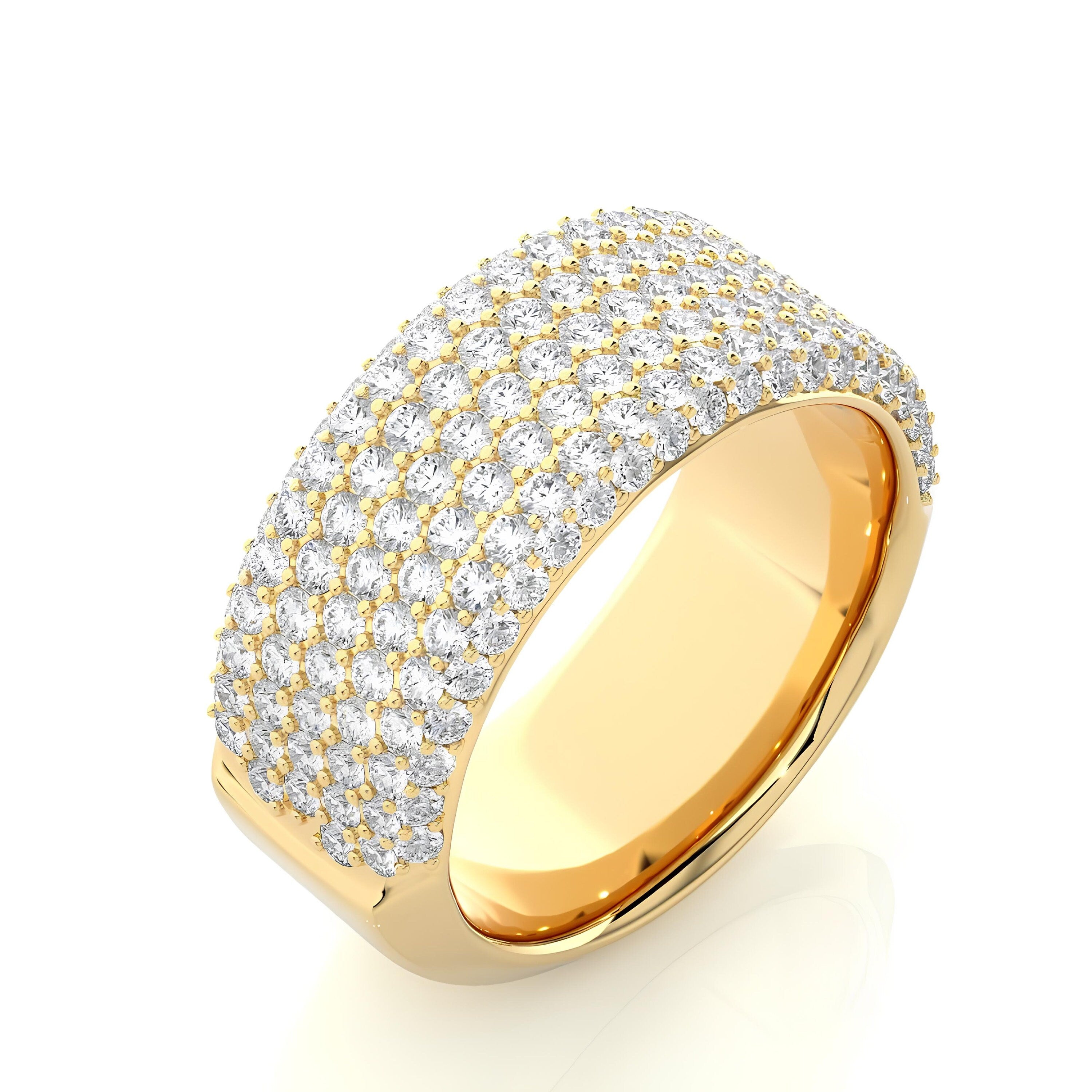 2.00 Carat Lab-Grown EF VS Diamond Cluster Eternity Wedding Band