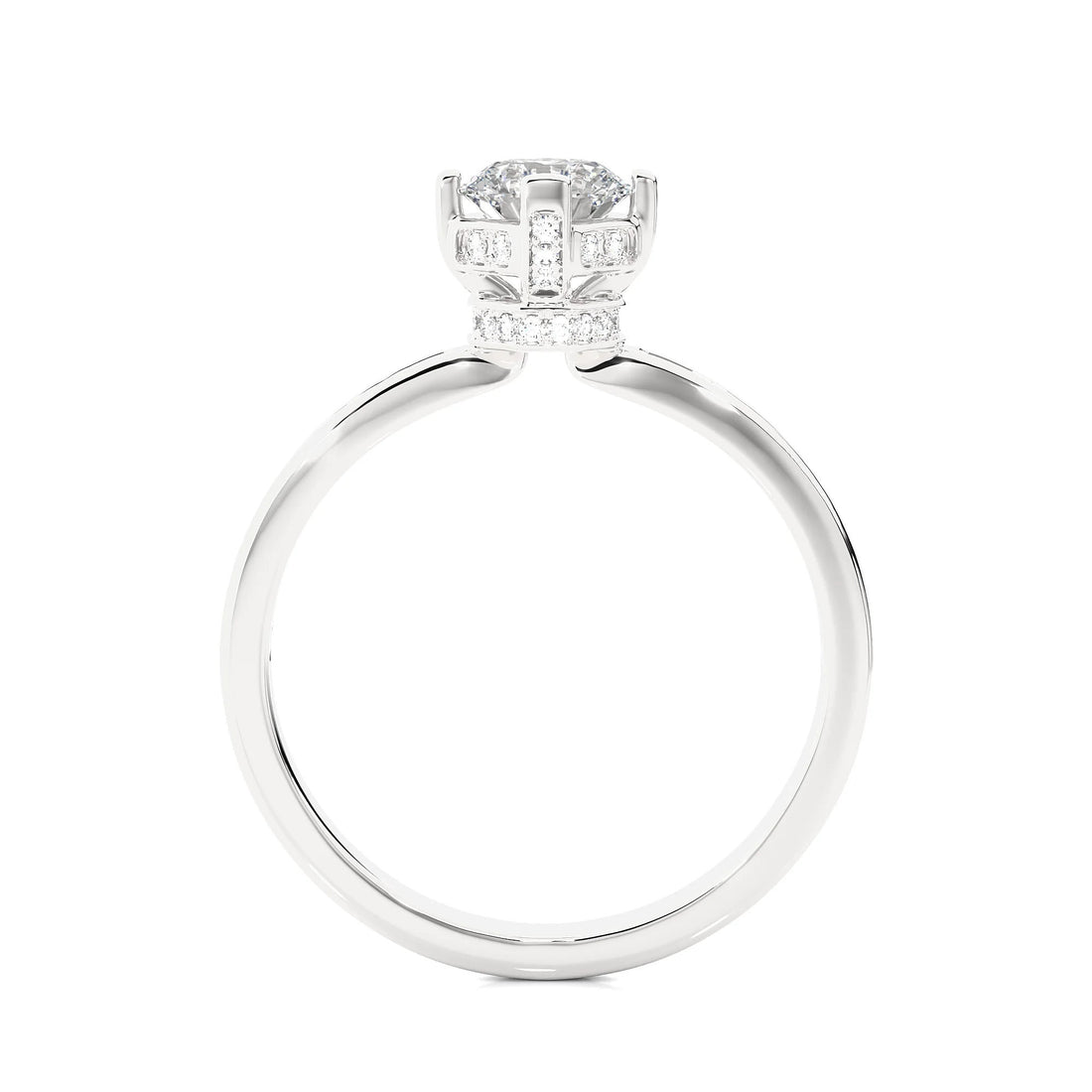 Dazzling 1.00 Ct IGI Certified Lab Grown Diamond Solitaire Exquisite Engagement Ring - Luxurious 14k Gold & Platinum Conflict Free Wedding Band