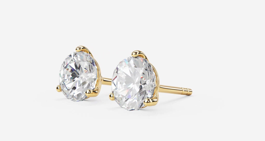 0.25–4.00 CTW Round Cut EF VS/SI Lab-Grown Diamond Martini Stud Earrings Elegant Wedding Earrings for Women