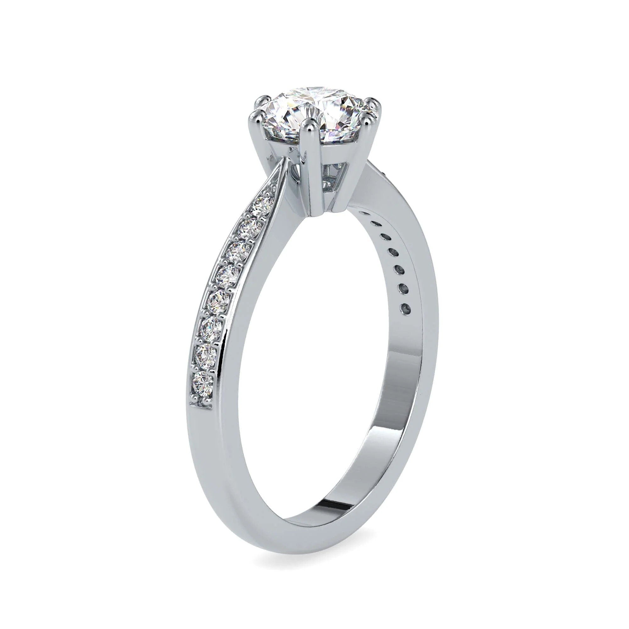 1.00 CT Certified Lab-Grown Diamond Solitaire Engagement Ring – 14K Solid Gold, Set with Conflict-Free EF VS/SI Diamonds