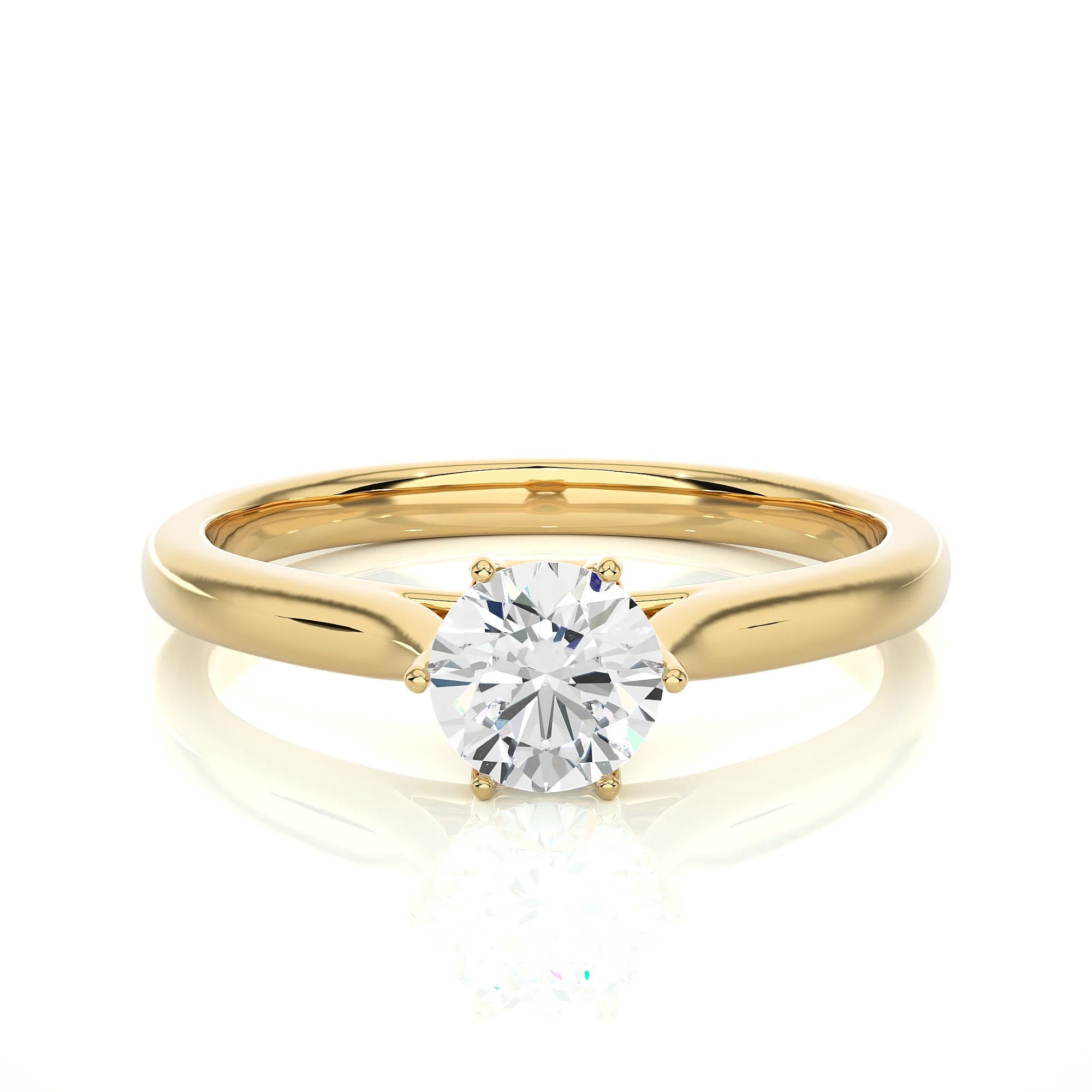 Exquisite IGI Certified 1.50 Ct Lab Grown Diamond Solitaire Engagement Ring in 14K Real Gold – Ethically Sourced EF VS/SI Conflict-Free Diamond