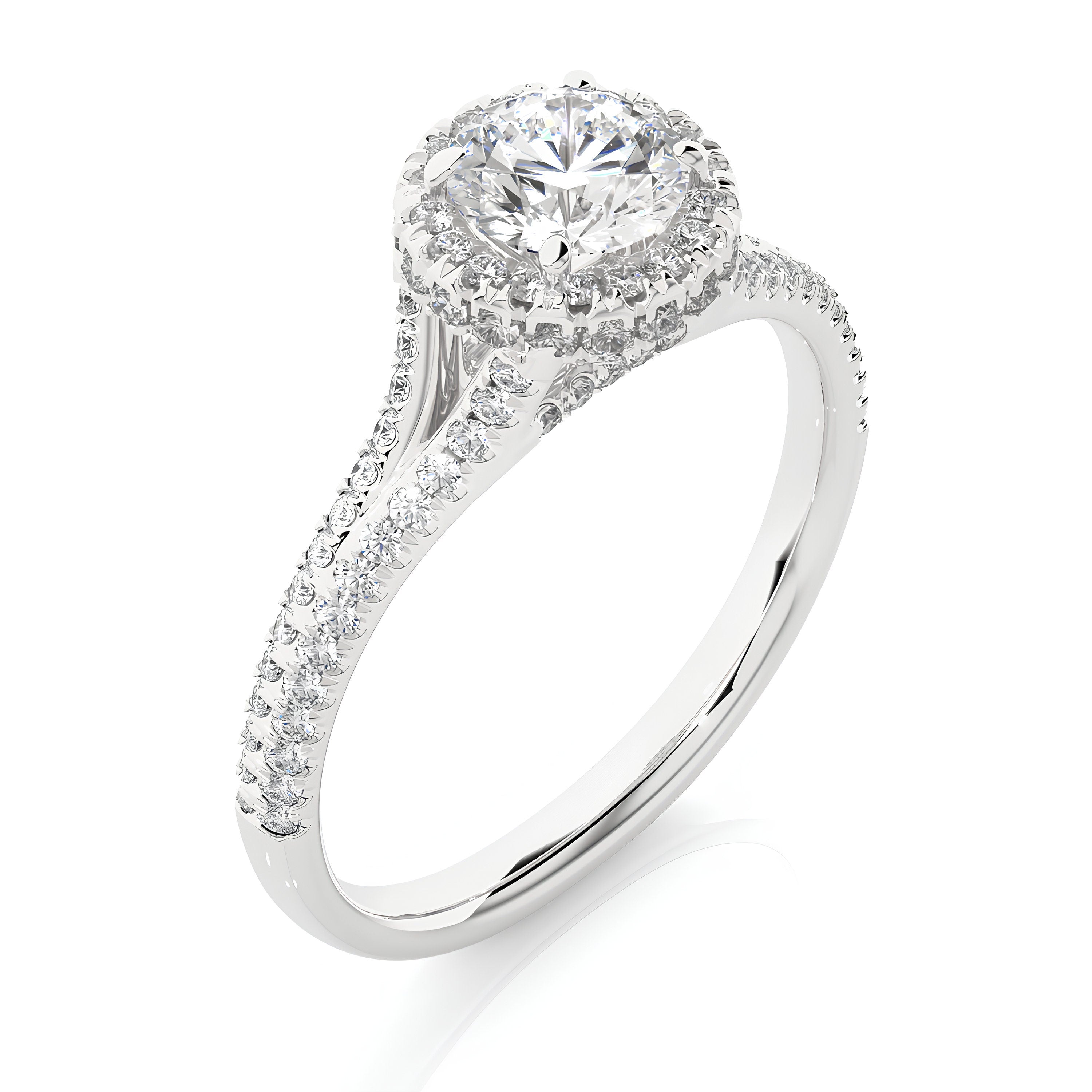 Vintage Wedding Ring 1.00 CT Certified EF VS/SI Lab Grown Diamond Hidden Halo Engagement Ring / 14K Solid Gold Diamond Anniversary Ring / Promise Ring