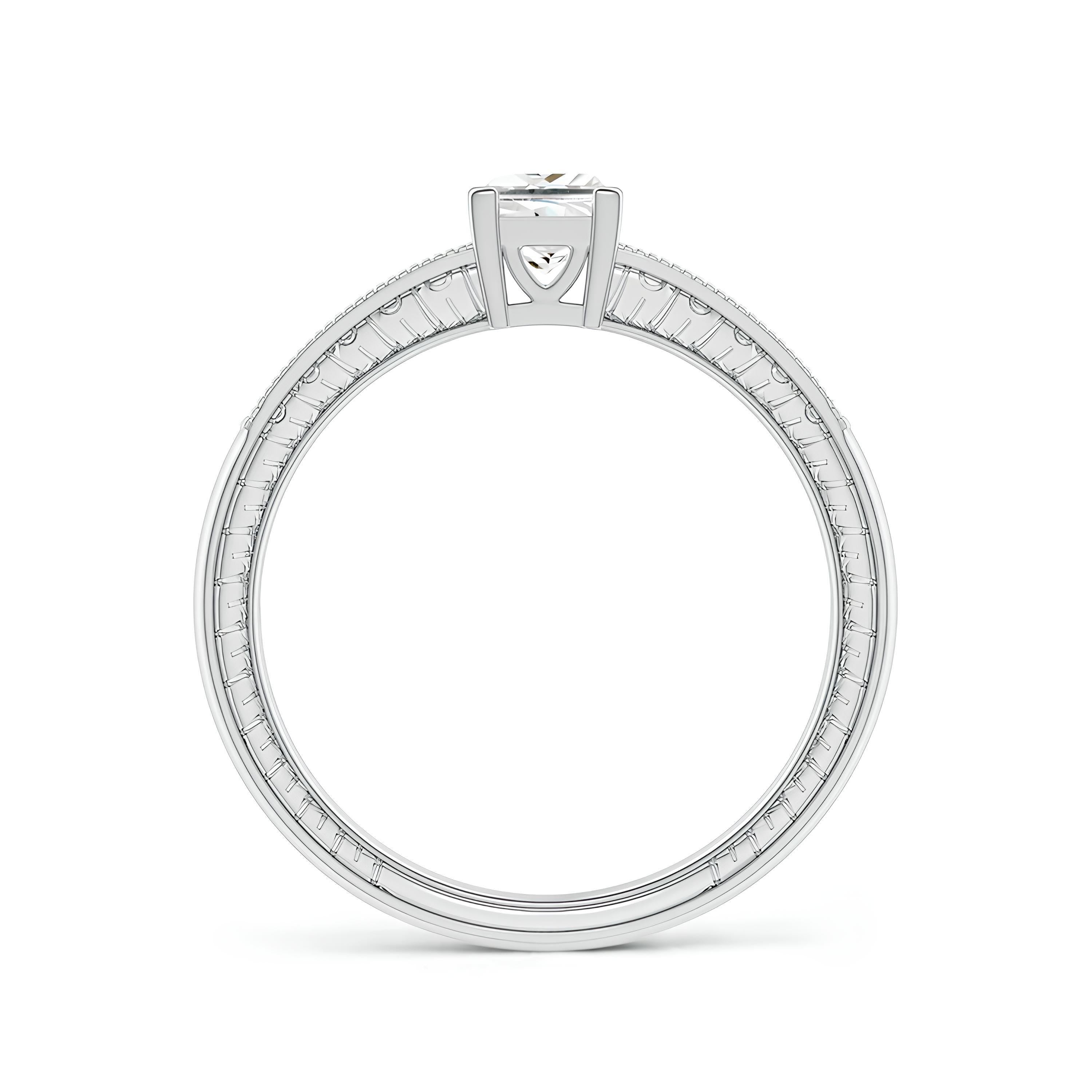 1.00 Ct Princess Cut Lab-Grown Diamond Solitaire Engagement Ring IGI Certified 14K Solid Gold Wedding & Anniversary Gift