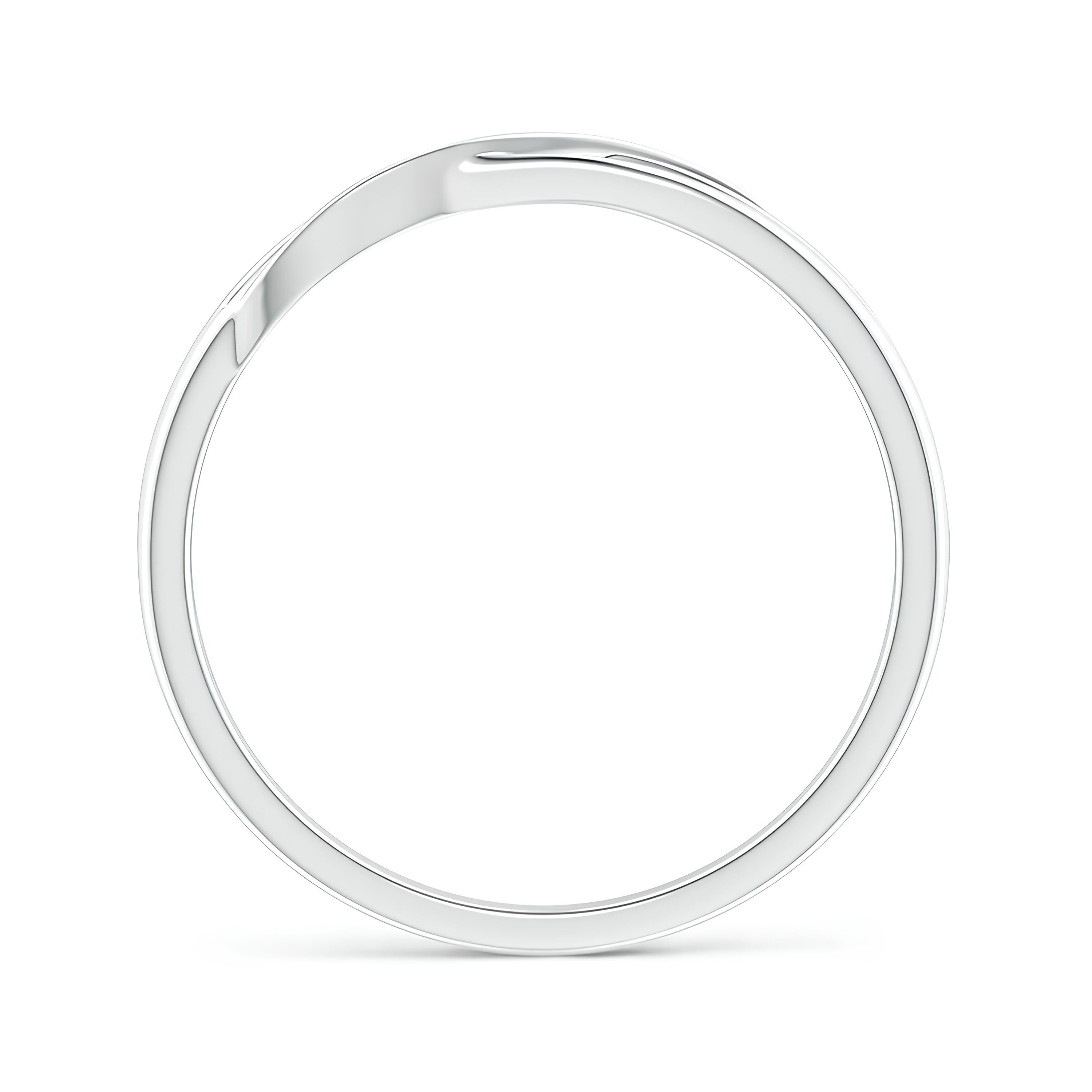 Classy Criss Cross Ring – Lab-Created Diamonds in 14K Solid Gold | Women's Half Eternity Wedding or Engagement Band