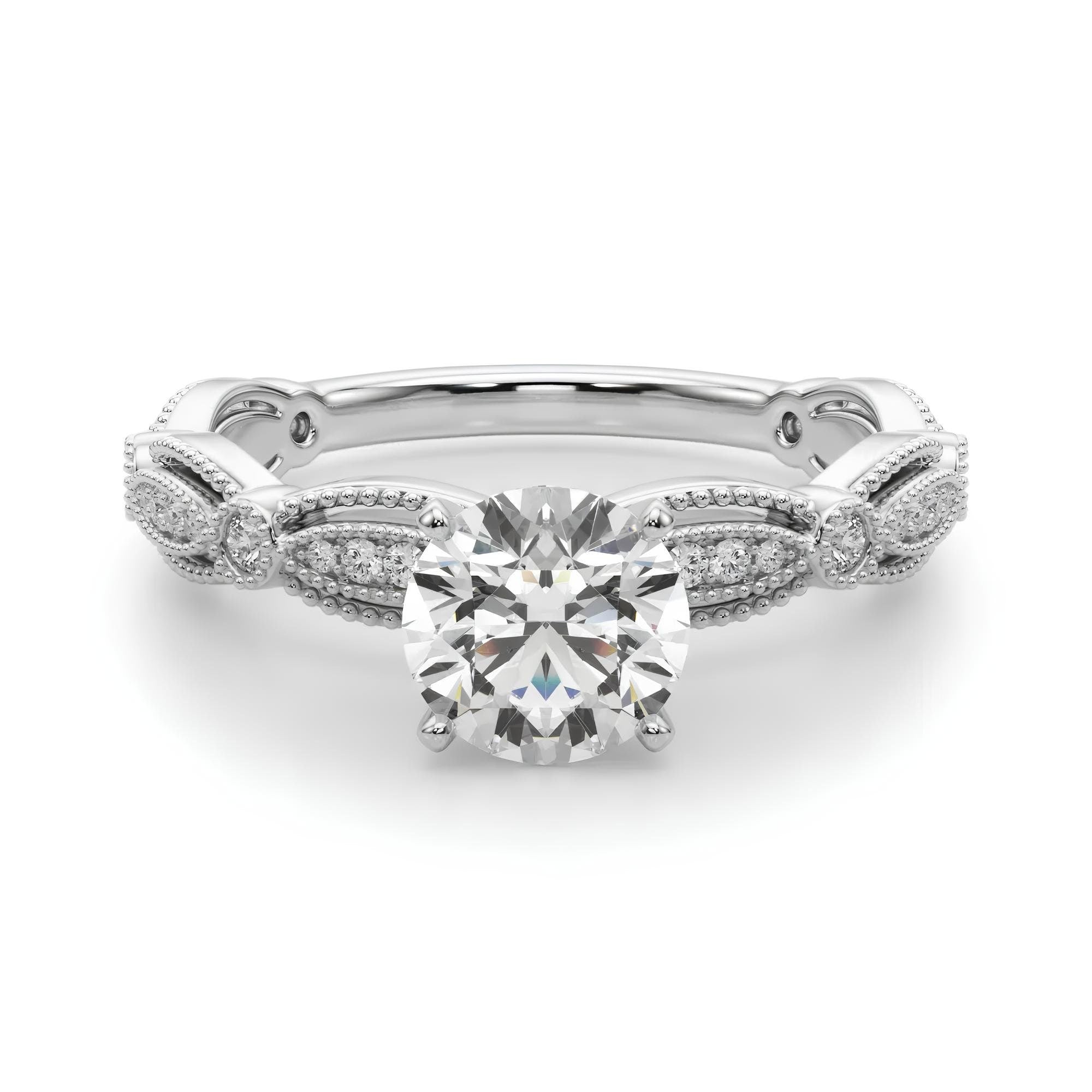 Mirabelle Engagement Ring – 1.50 CT IGI Certified EF VS/SI Lab-Grown Diamond Solitaire | 14K Gold Wedding Ring Gift