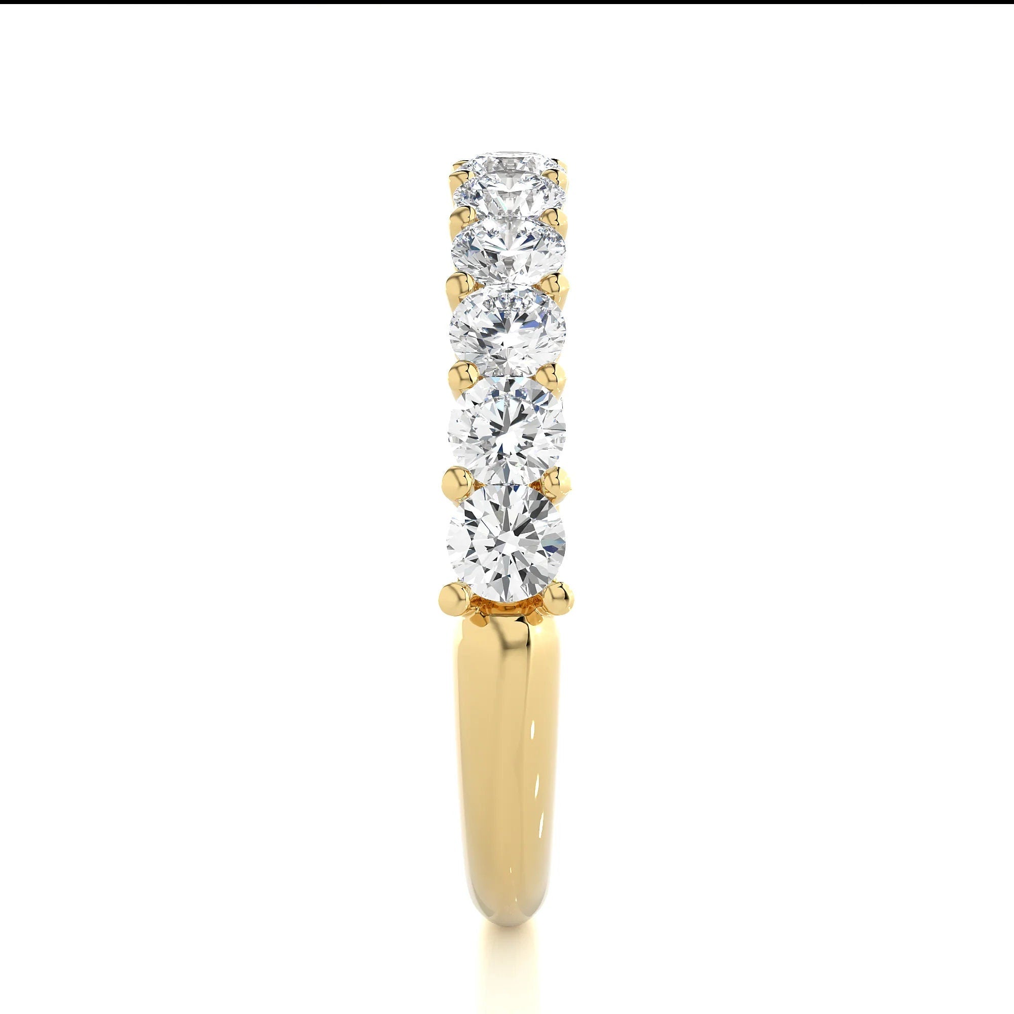 Minimalist Lab Diamond Wedding Band, 2.75 MM Round Brilliant EF/VS Lab Diamond Band, Matching Band with Engagement Ring, Stacking Band Gift