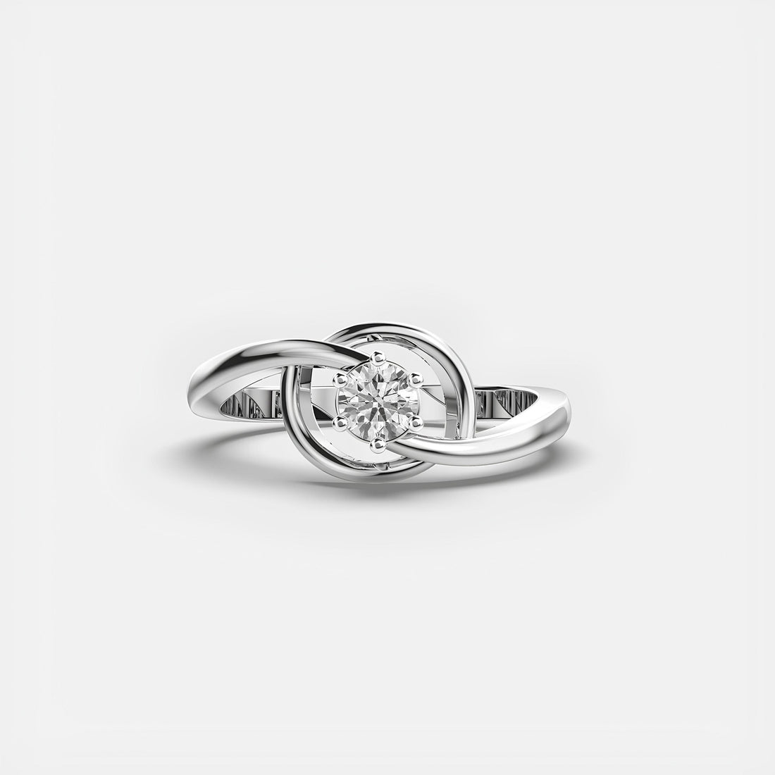 Round Cut EF VS/SI Lab-Created Diamond Wedding Band Women’s Engagement 14K Gold Ring