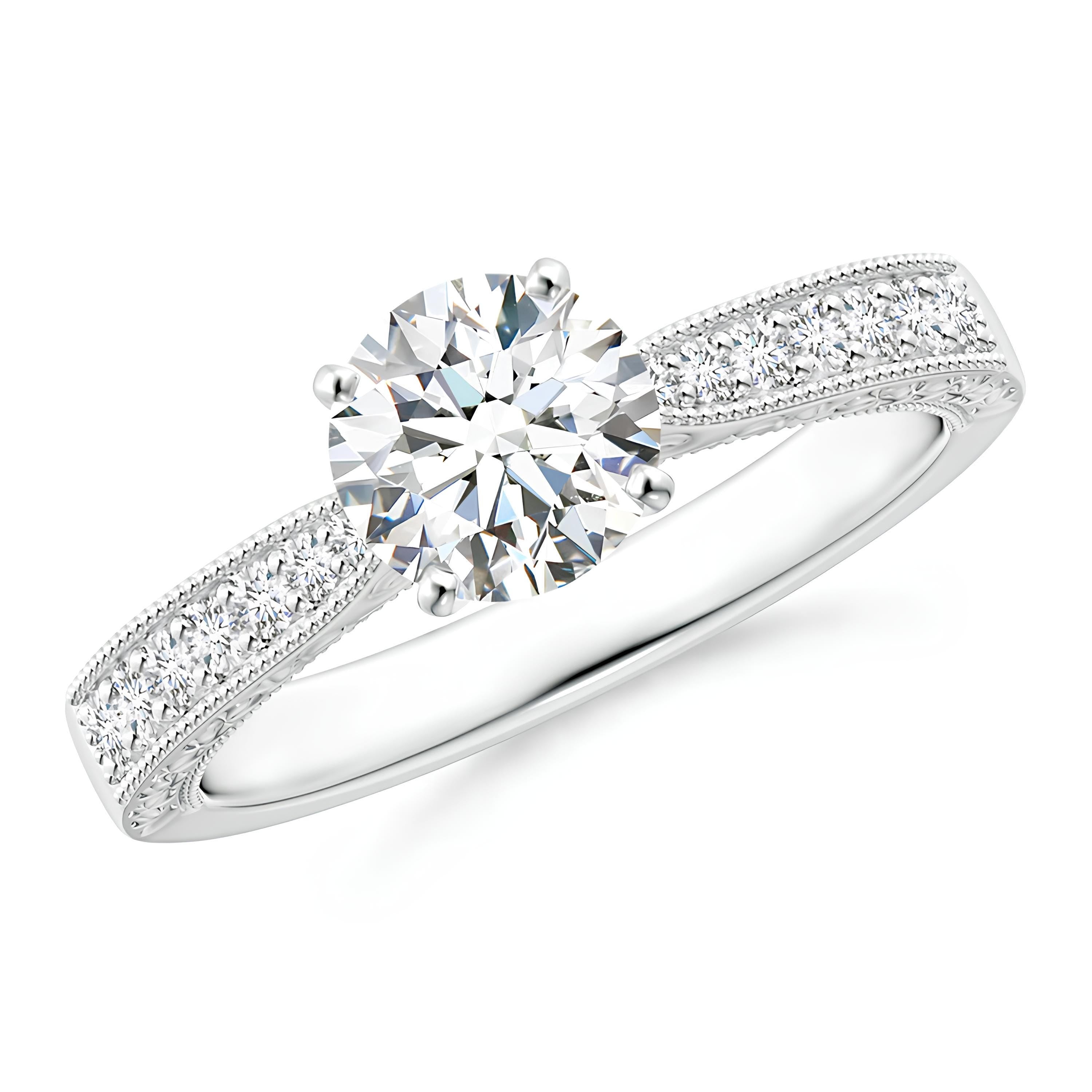 Elegant Half Eternity Diamond Ring EF VS/SI Lab-Created Diamond Wedding Band & Engagement Ring for Women in 14K Solid Gold