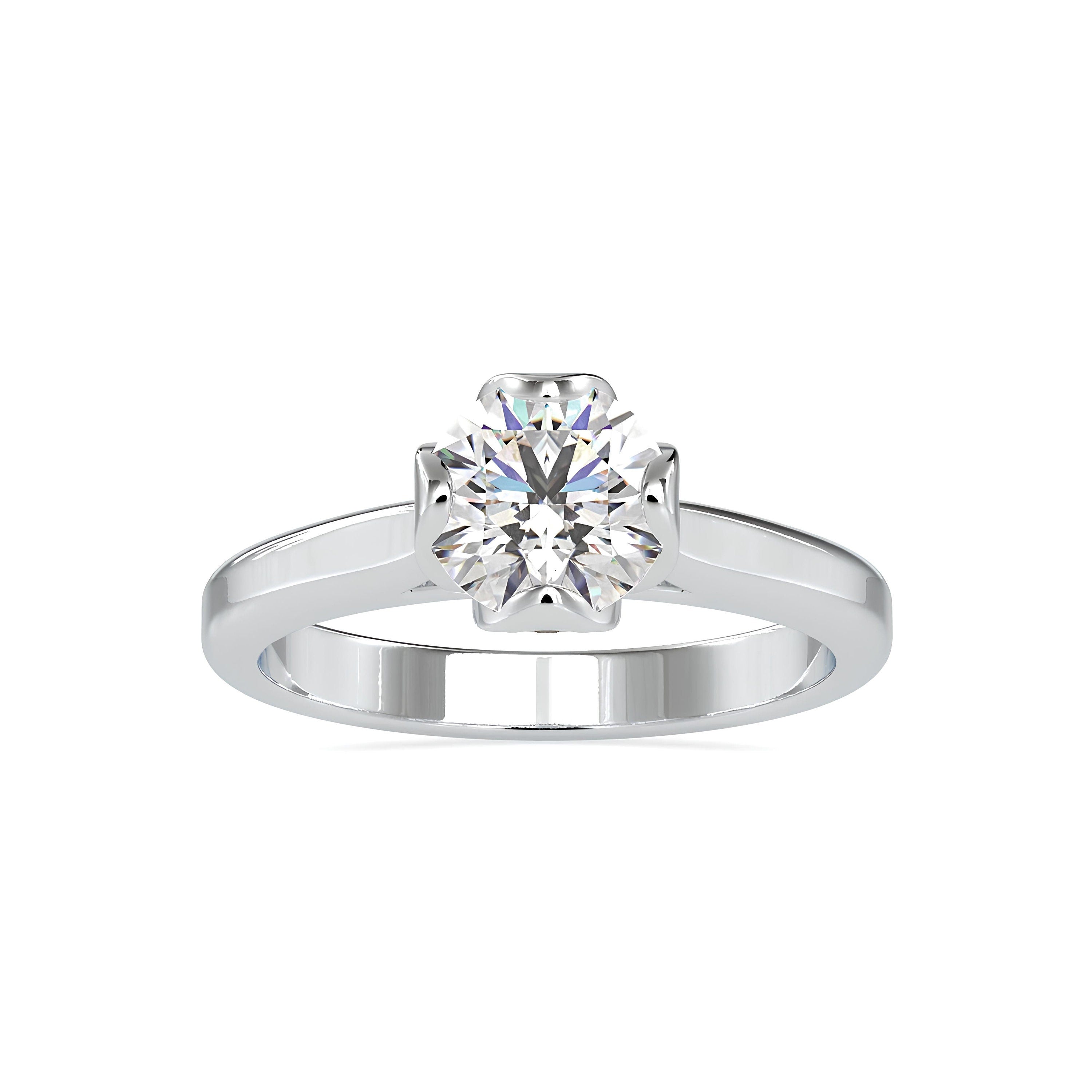 IGI Certified 0.25–2.00 Ct Lab-Grown Diamond Solitaire Engagement Ring – EF VS/SI Diamond in 14K Solid Gold