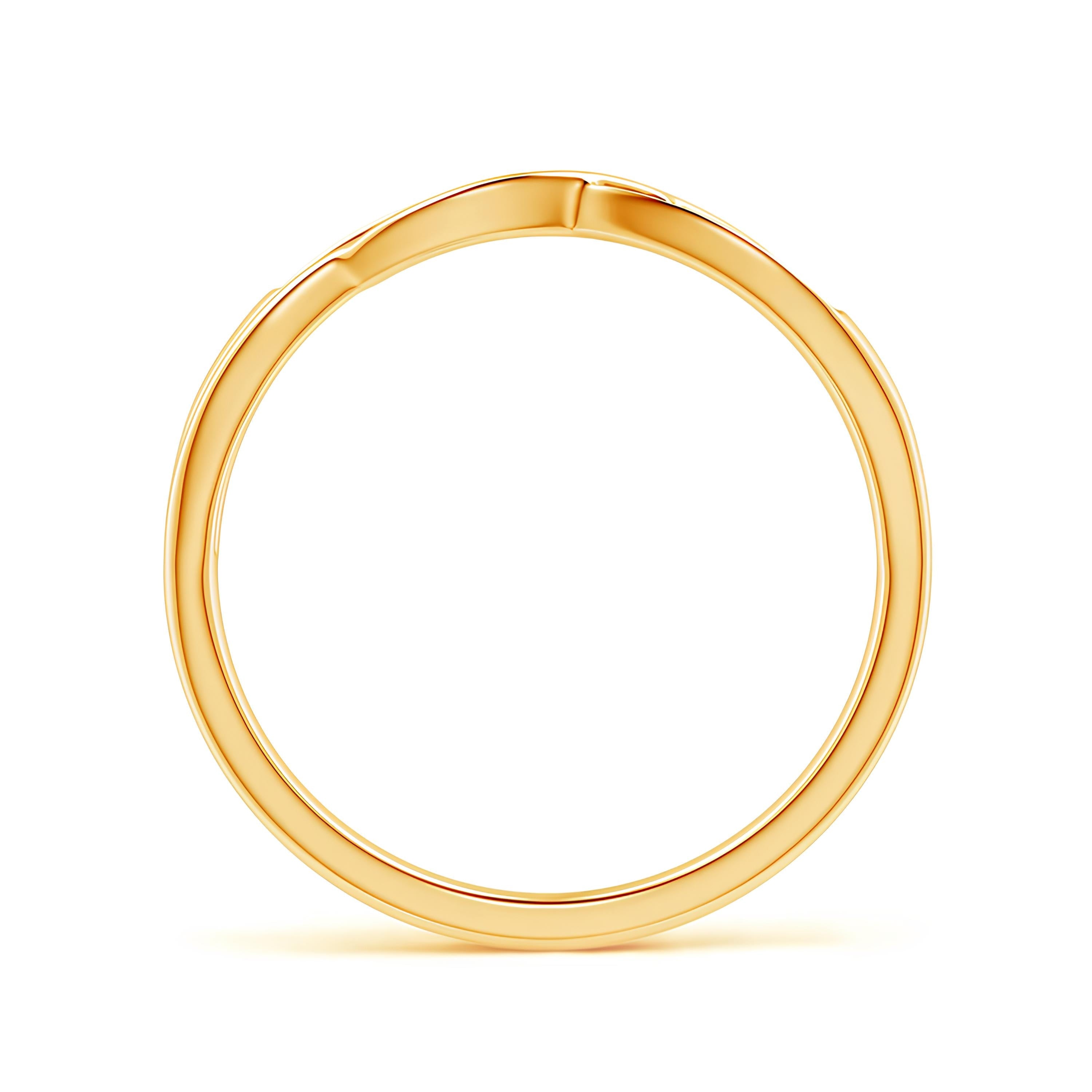 Multi-Row Crossover Band – EF VS/SI Lab-Grown Diamond Half Eternity Wedding Ring in 14K Solid Gold